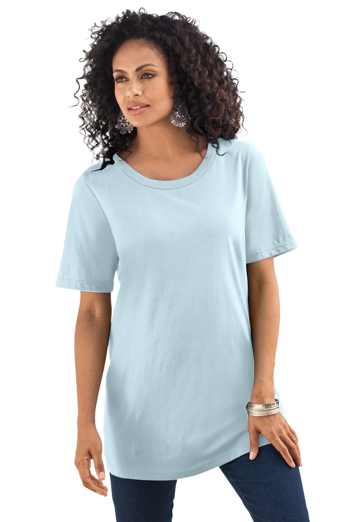 Plus Size Cotton Ultimate Crewneck Tee - image 1