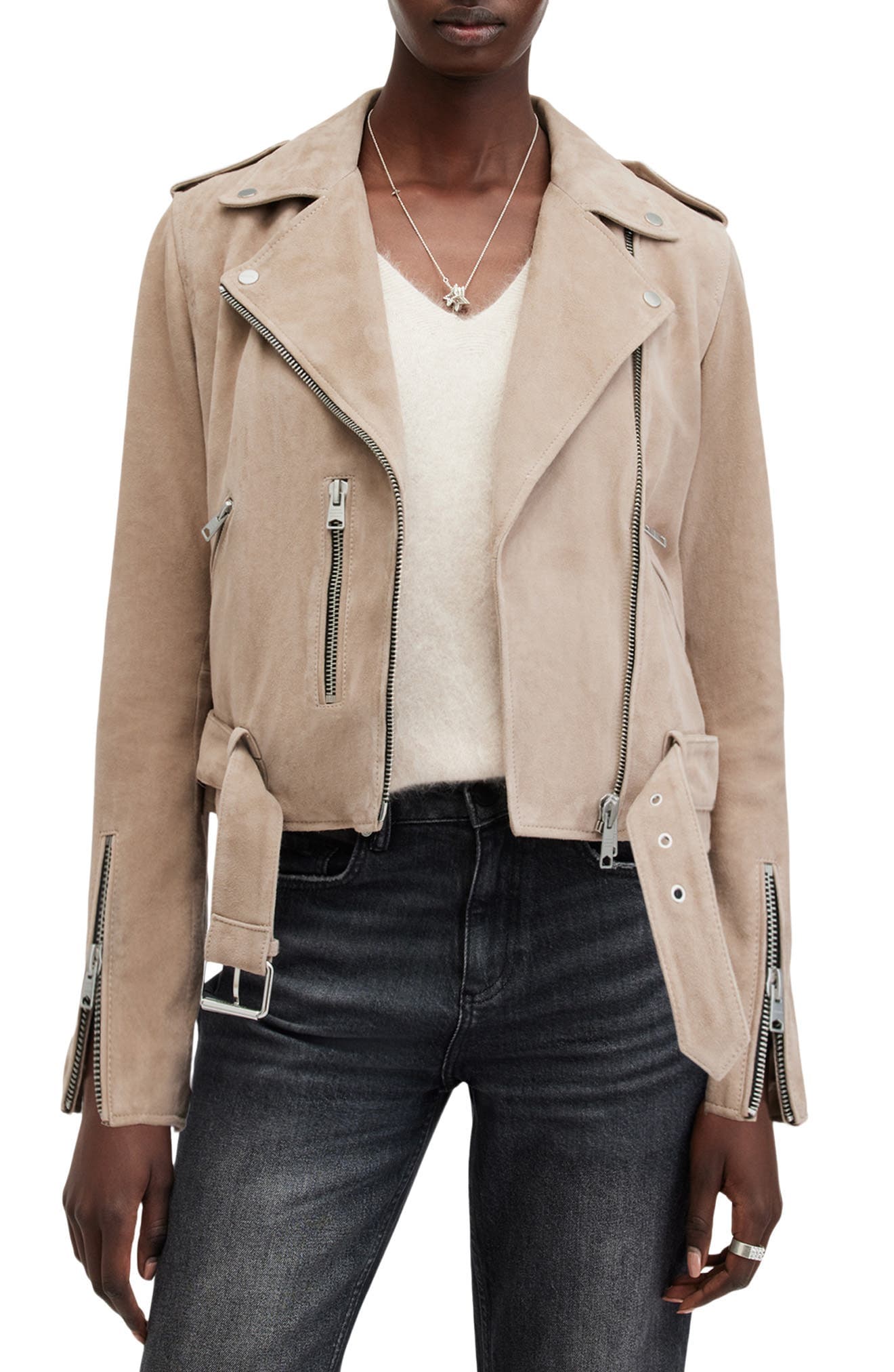 Suede Moto Jacket - image 1