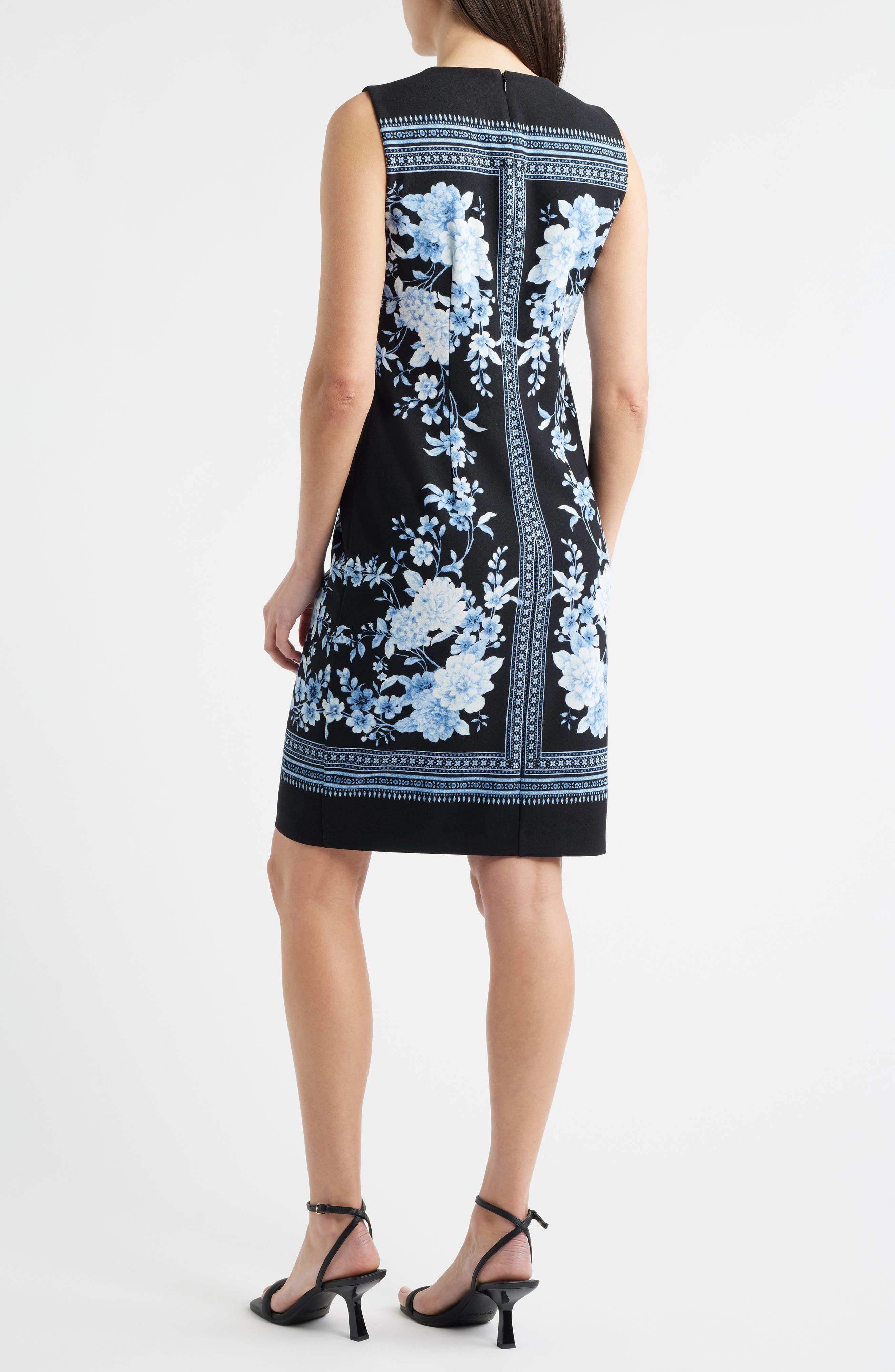 Print Sleeveless Sheath Dress - image 2
