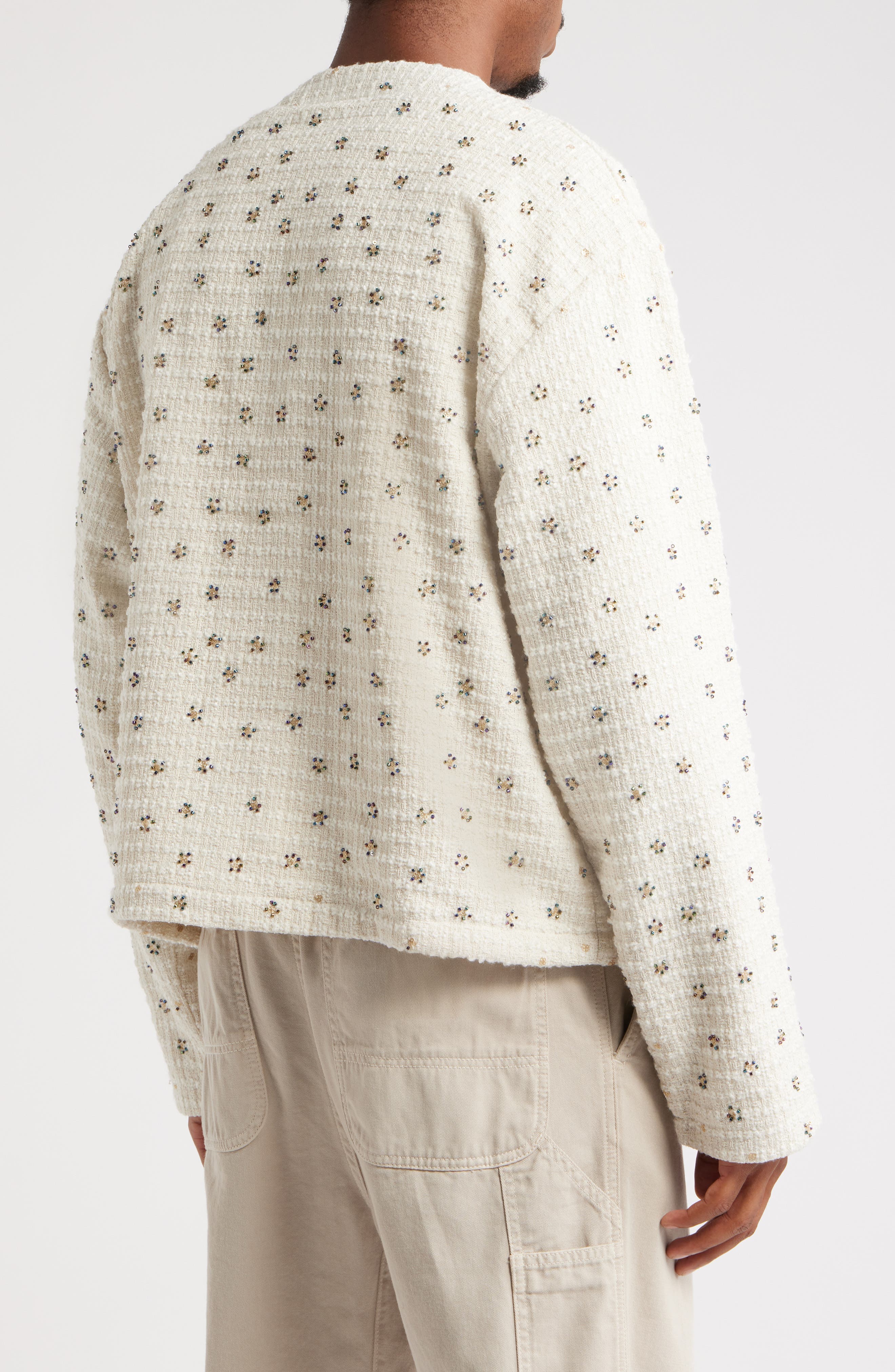 Oversize Beaded Cardigan - image 2