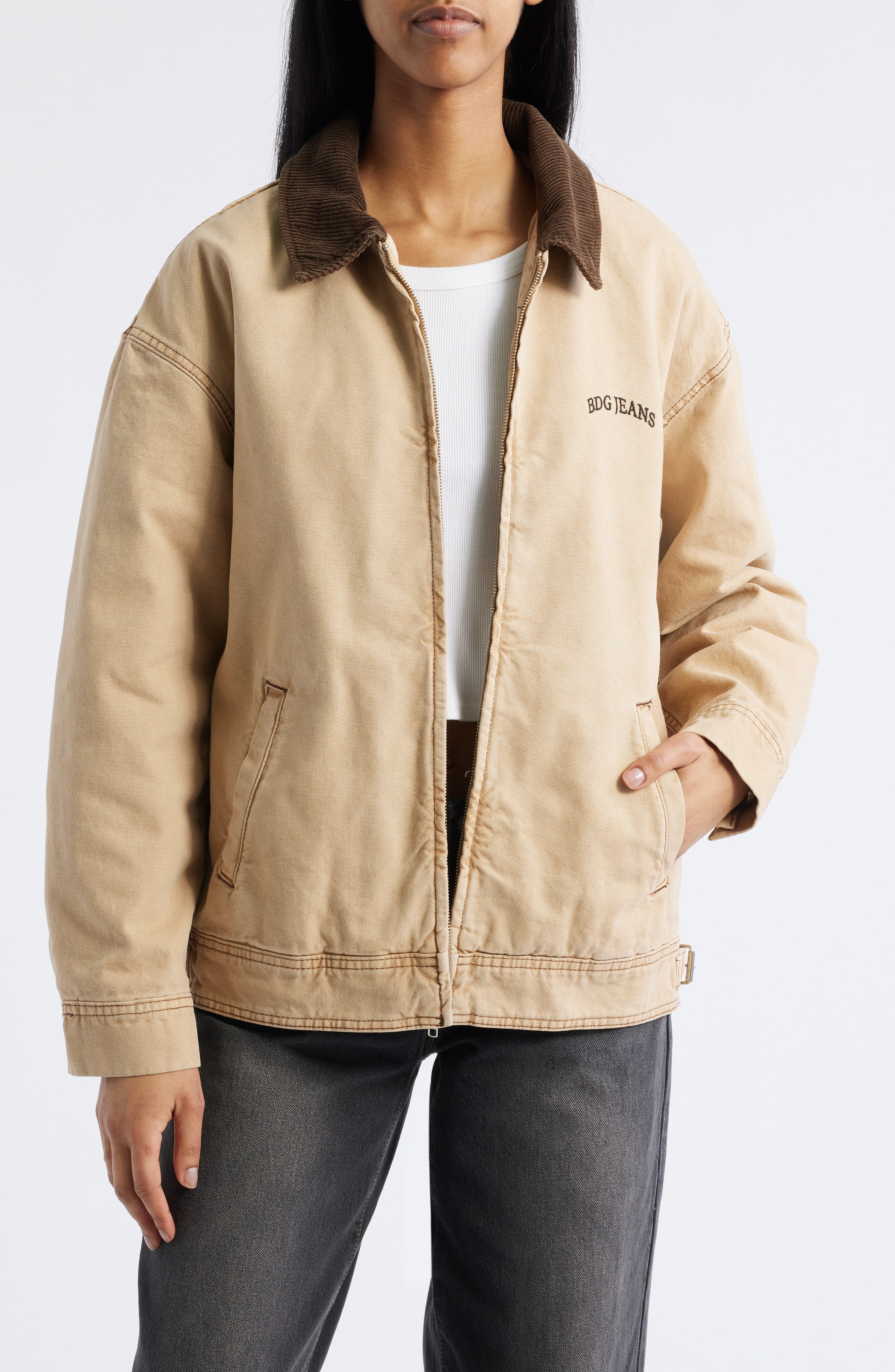 Dex Corduroy Collar Canvas Jacket - image 1