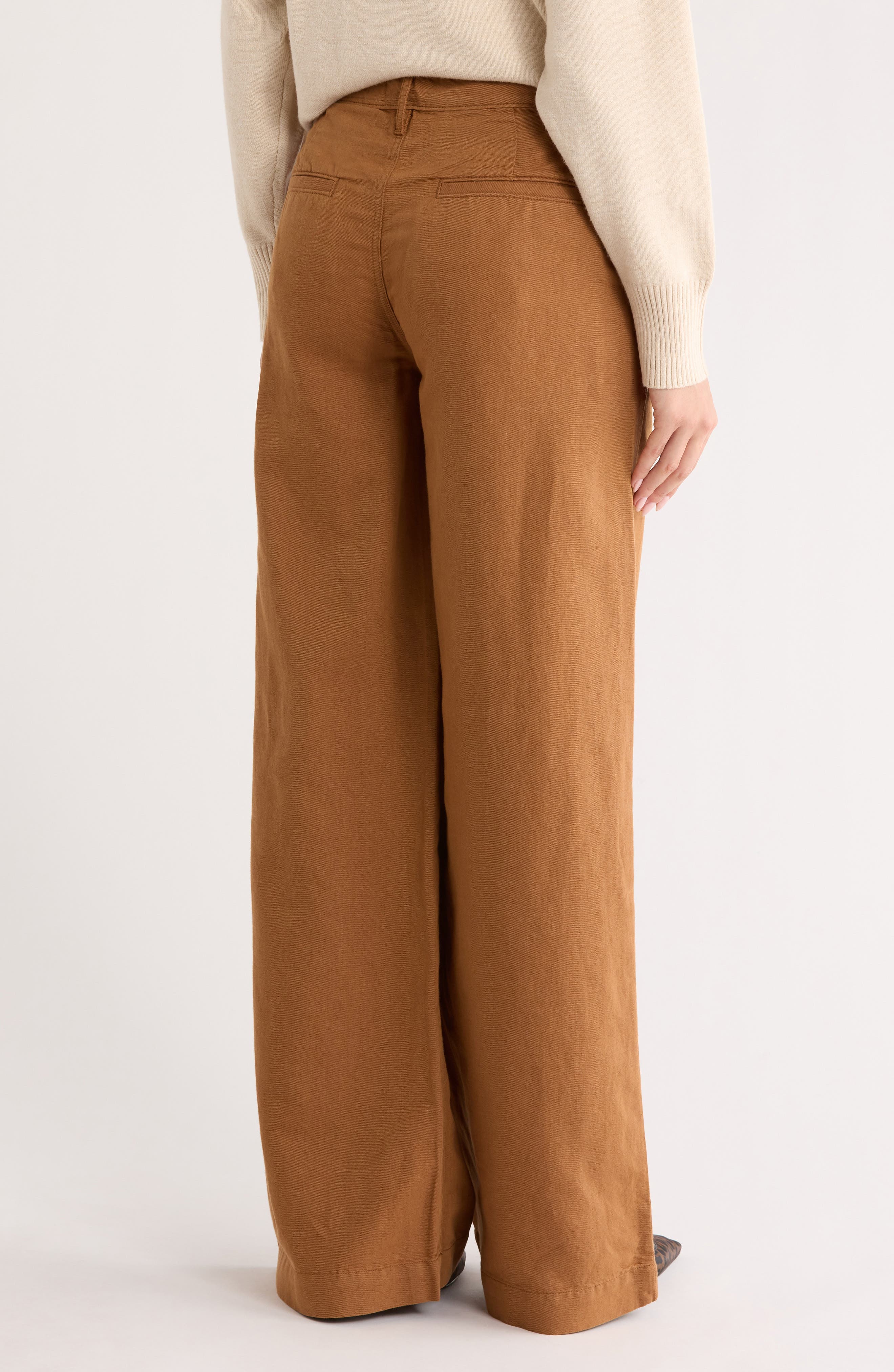 Stella Low Slung Palazzo Linen & Cotton Pants - image 2
