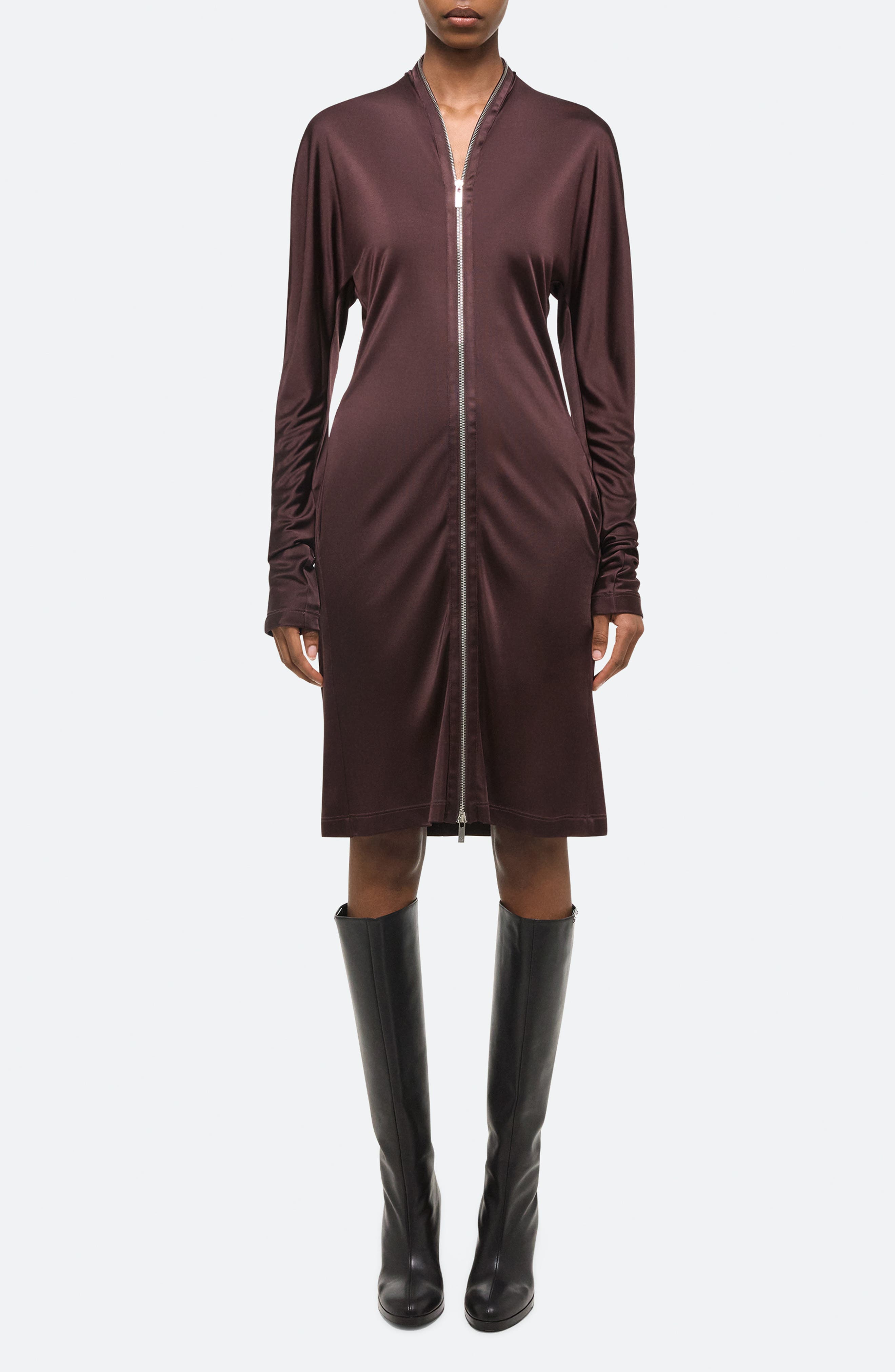 Z Infinity Liquid Long Sleeve Zip Front Dress - image 1