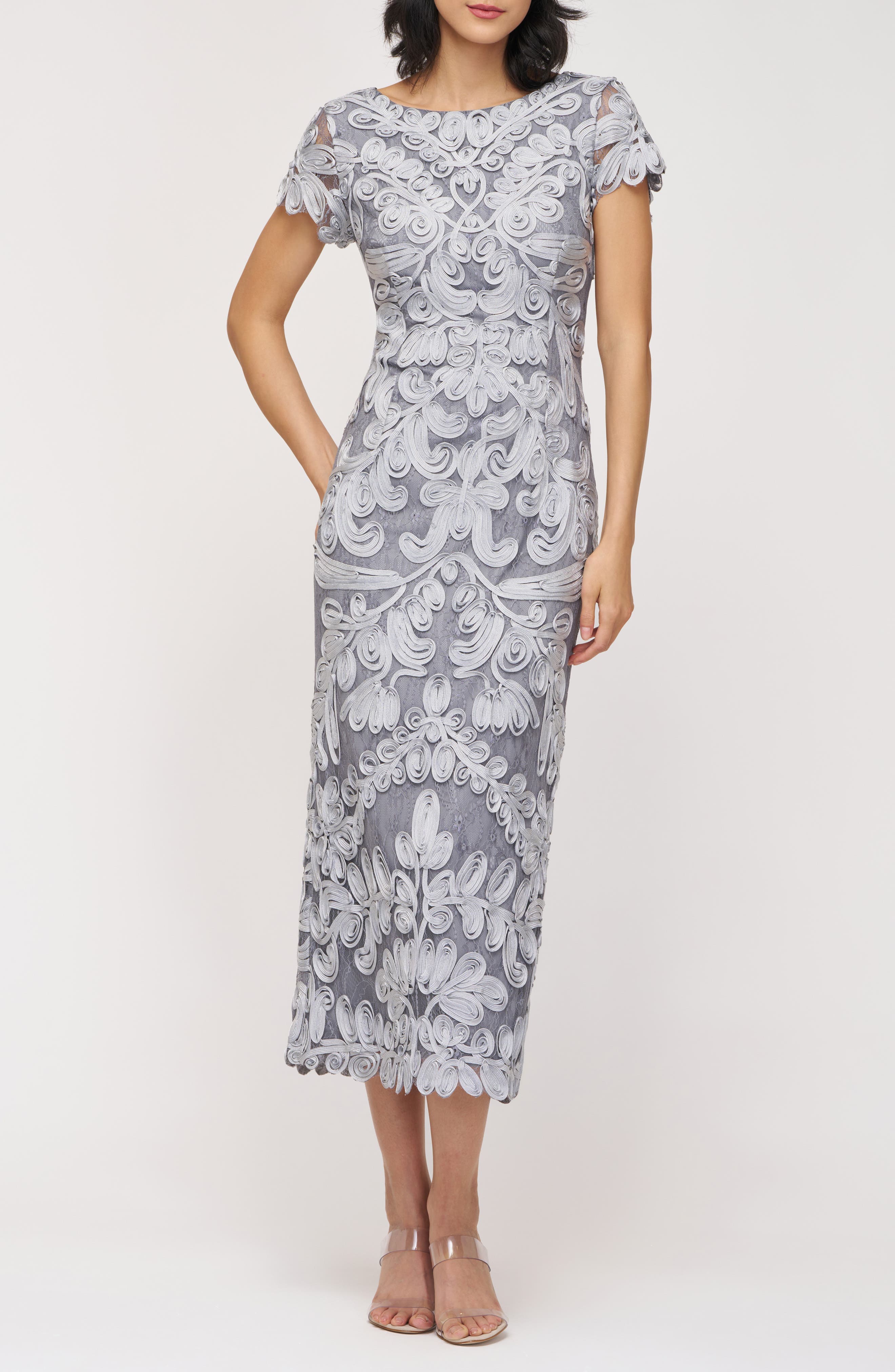 Soutache Lace Cocktail Dress - image 1