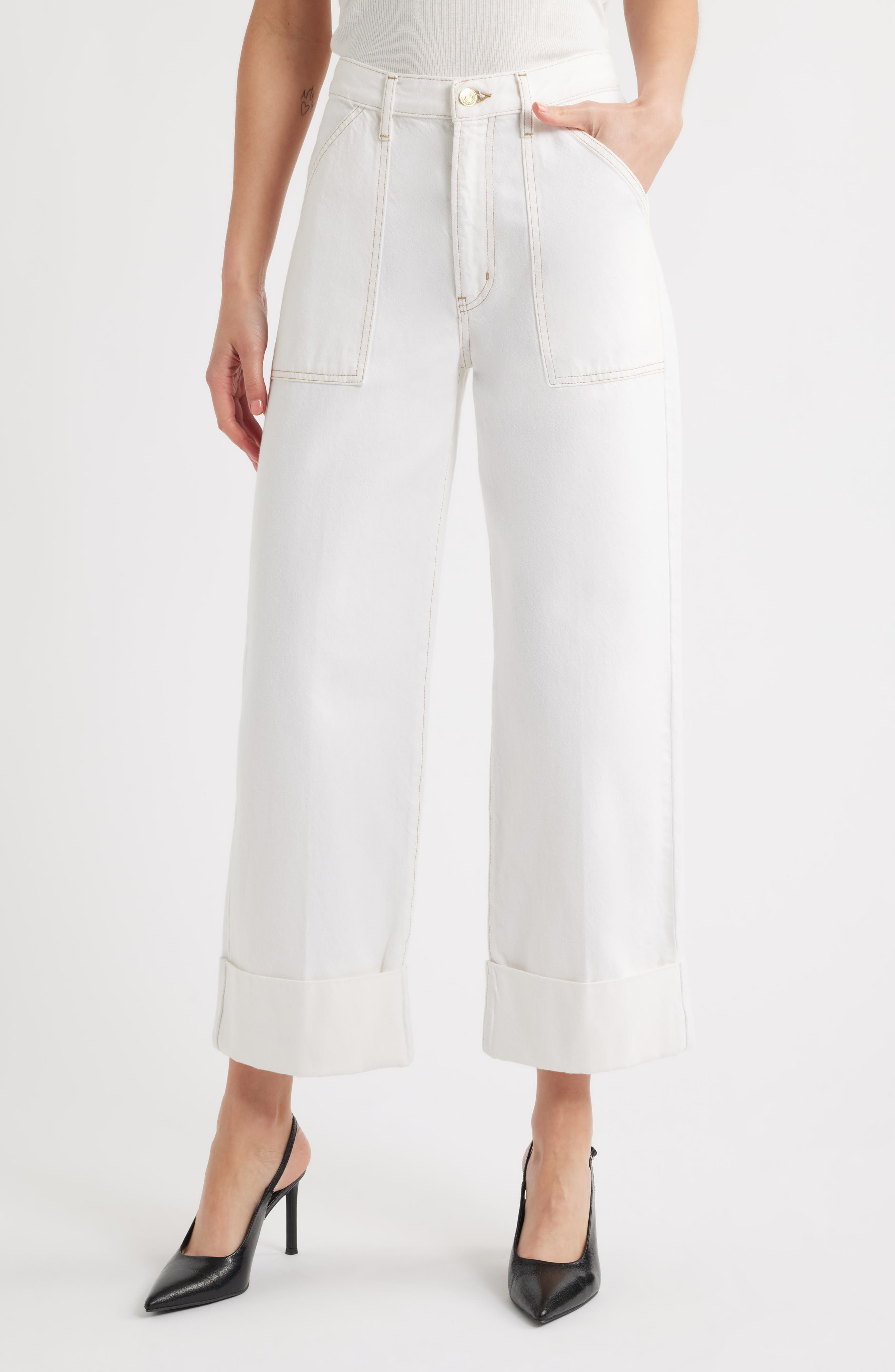 The Utility Cuff Wide Leg Jeans - image 1