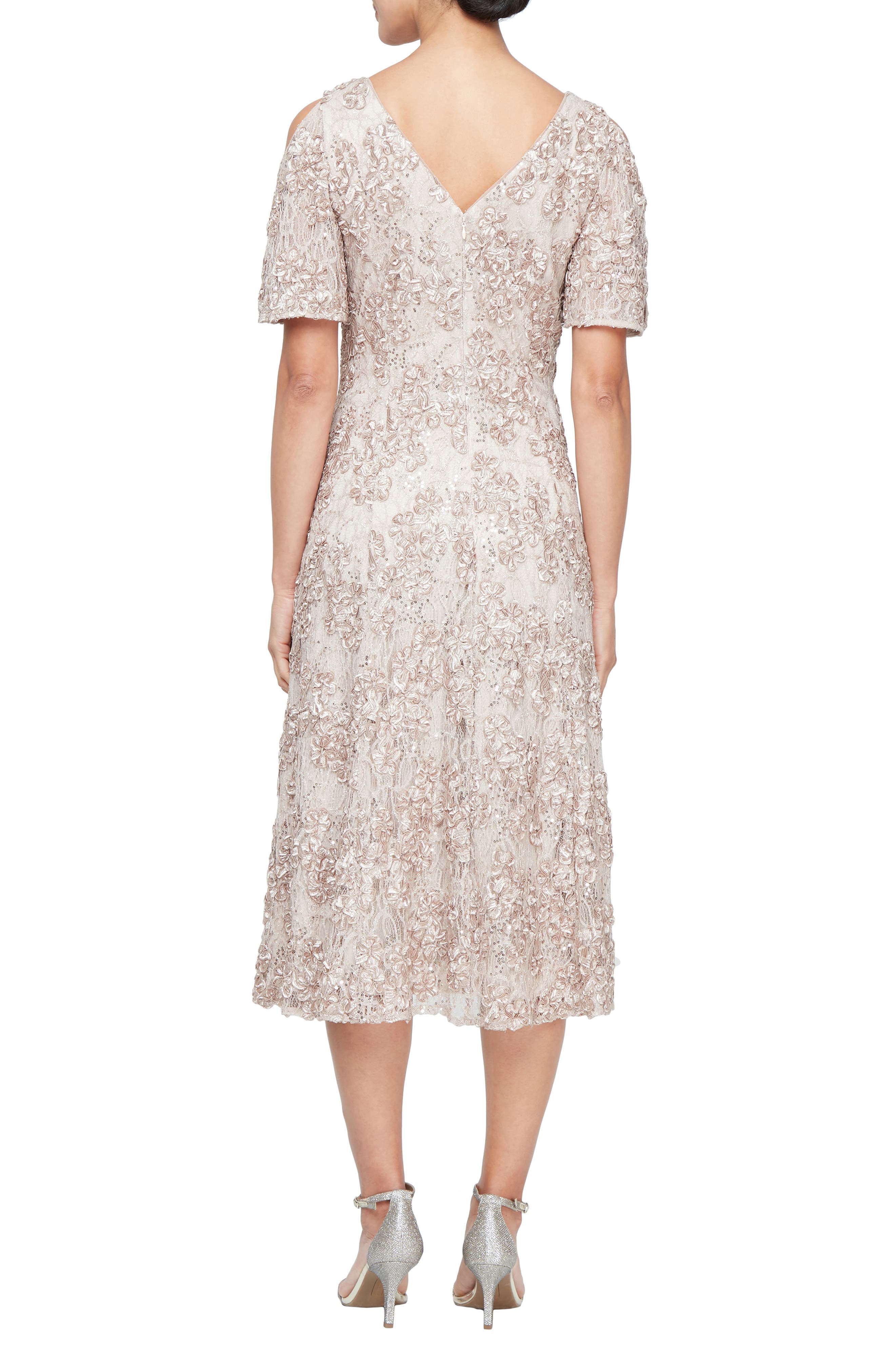 Soutache Lace Cocktail Dress - image 2