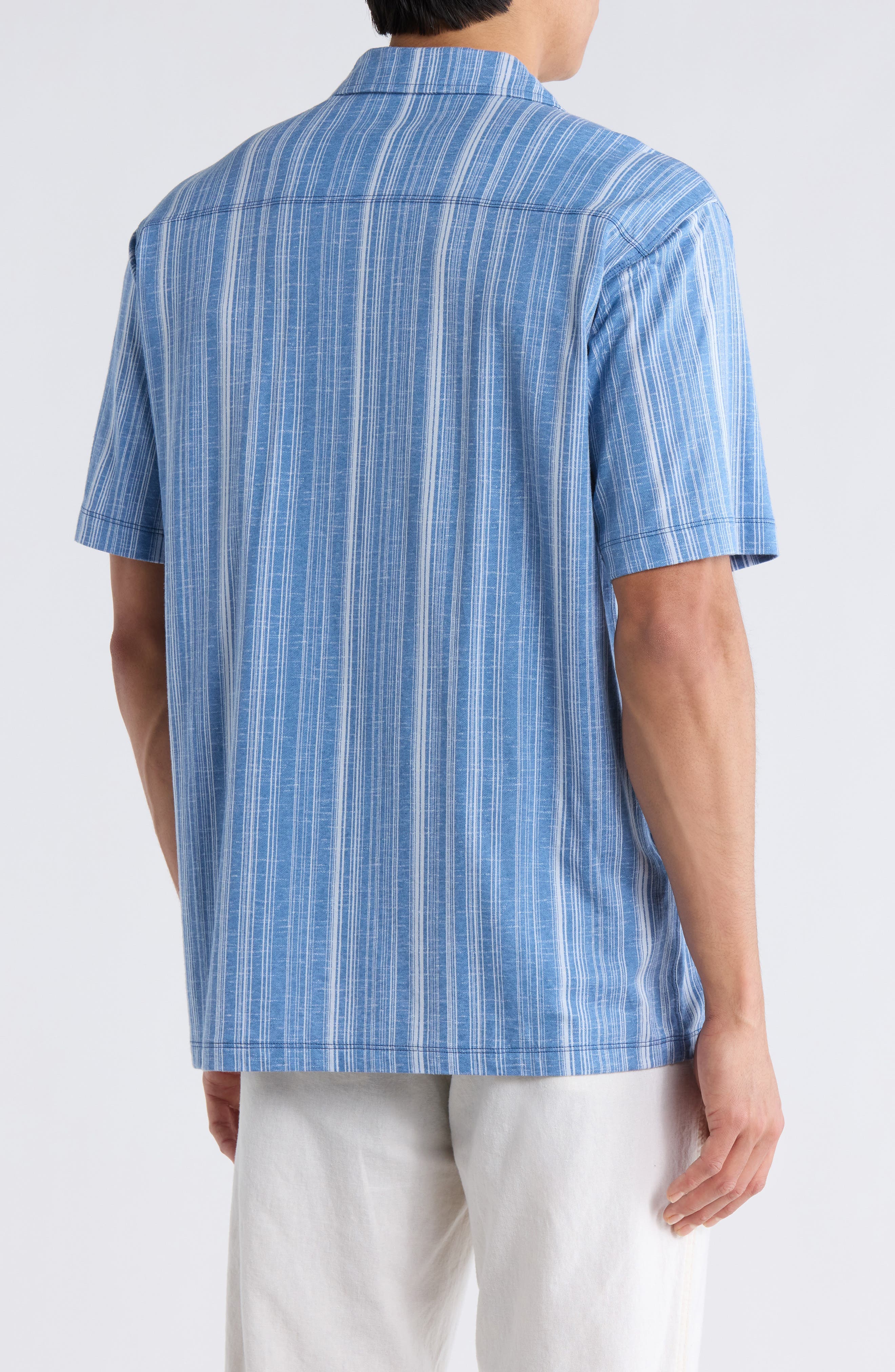 Vista Mar Azzurro Stripe IslandZone Knit Camp Shirt - image 2