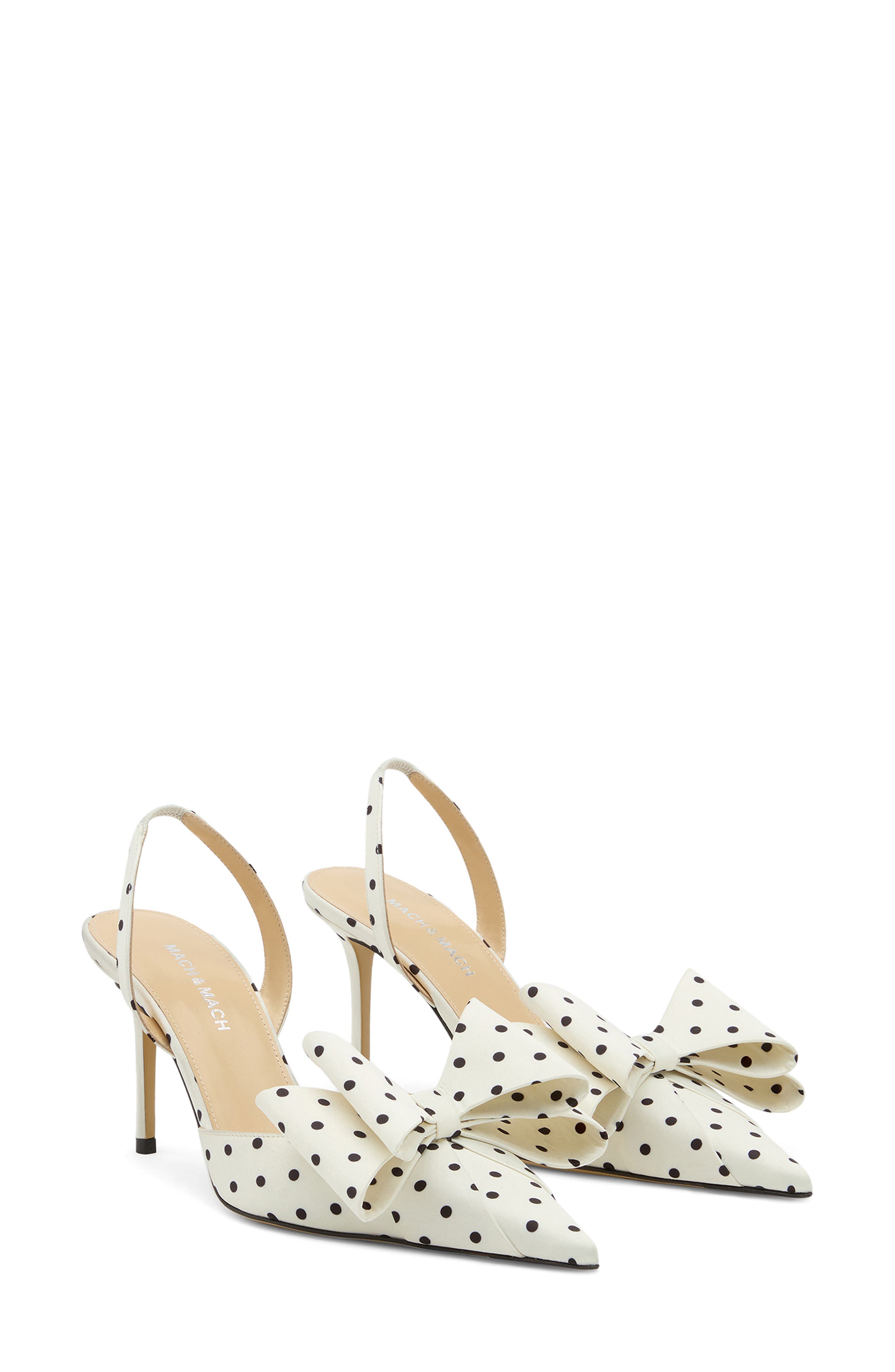 Le Cadeau Bow Polka Dot Slingback Pump - image 1