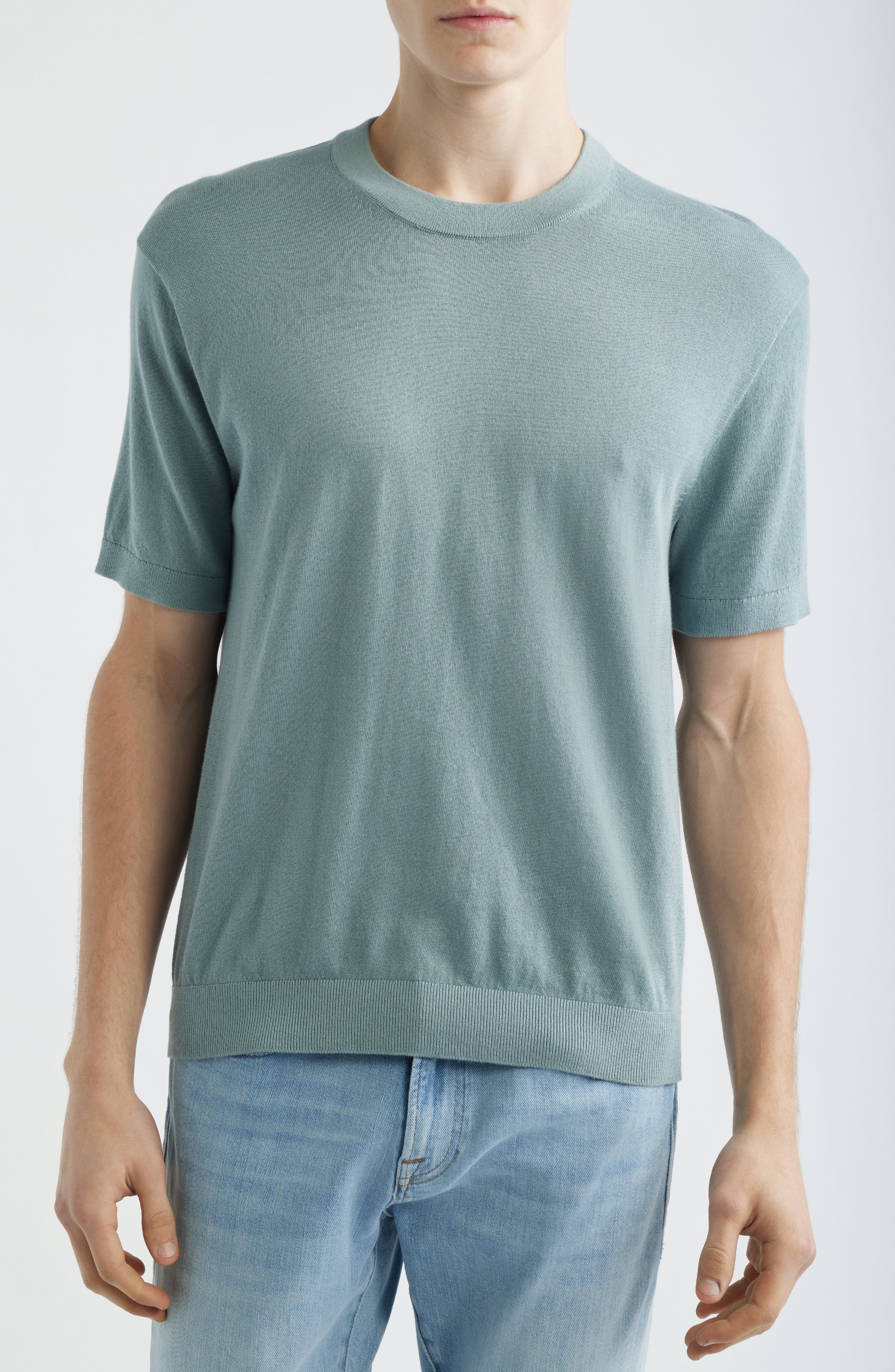 Cotton Crewneck Sweater T-Shirt - image 4