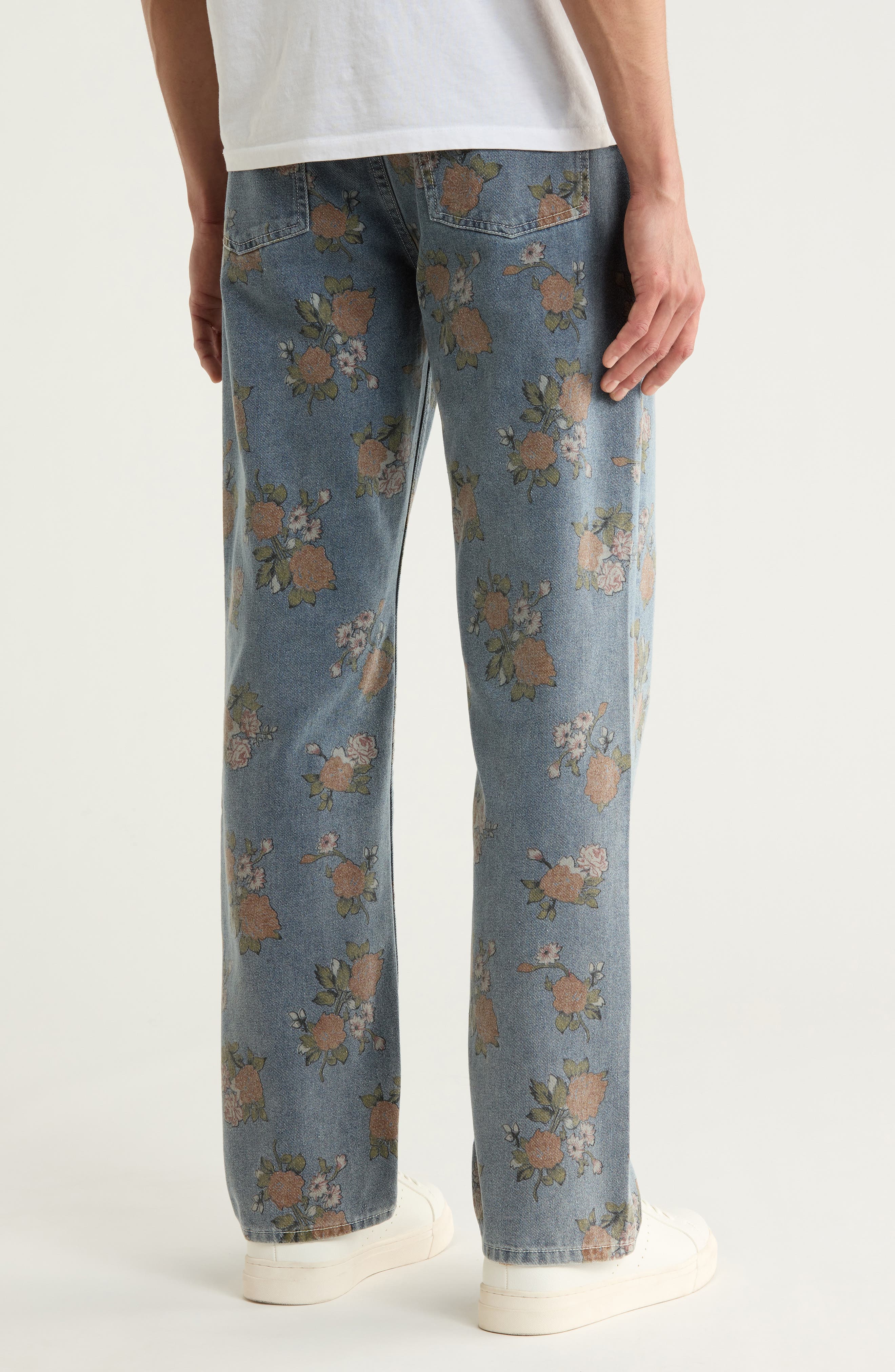 Bouquet Floral Print Jeans - image 2