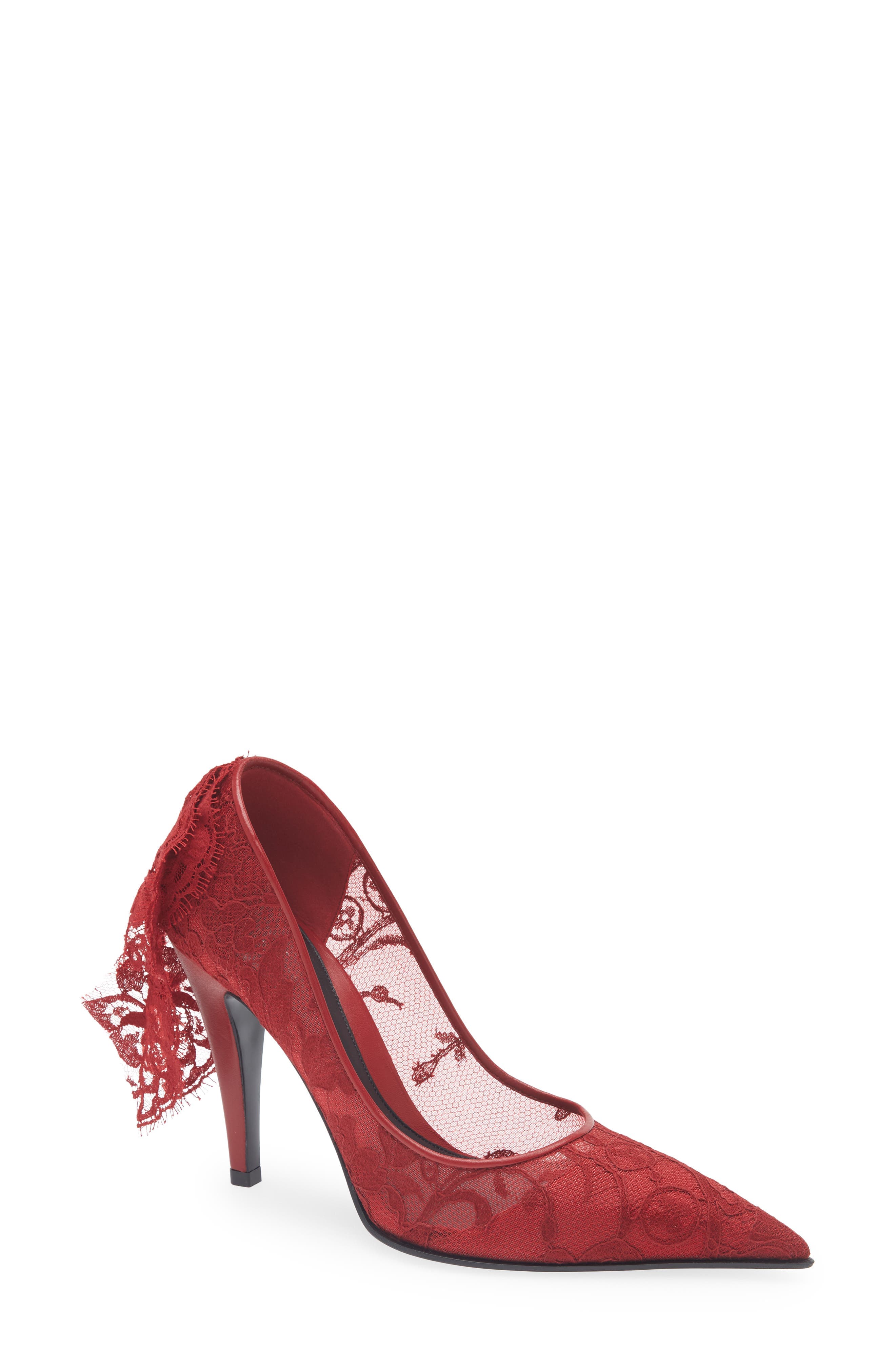 Drape Lace Pointed Toe Pump - image 3