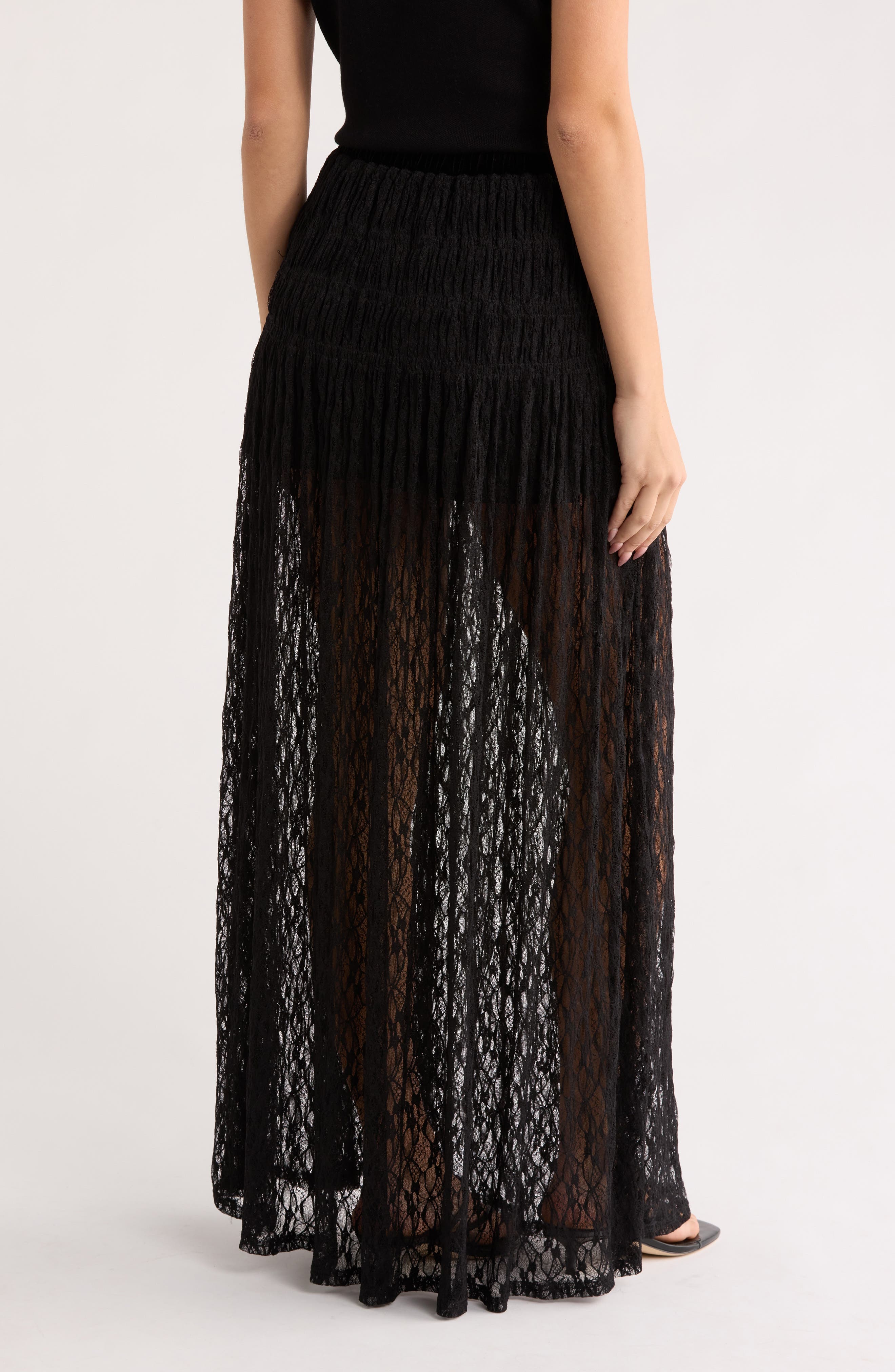 Floral Lace Maxi Skirt - image 2