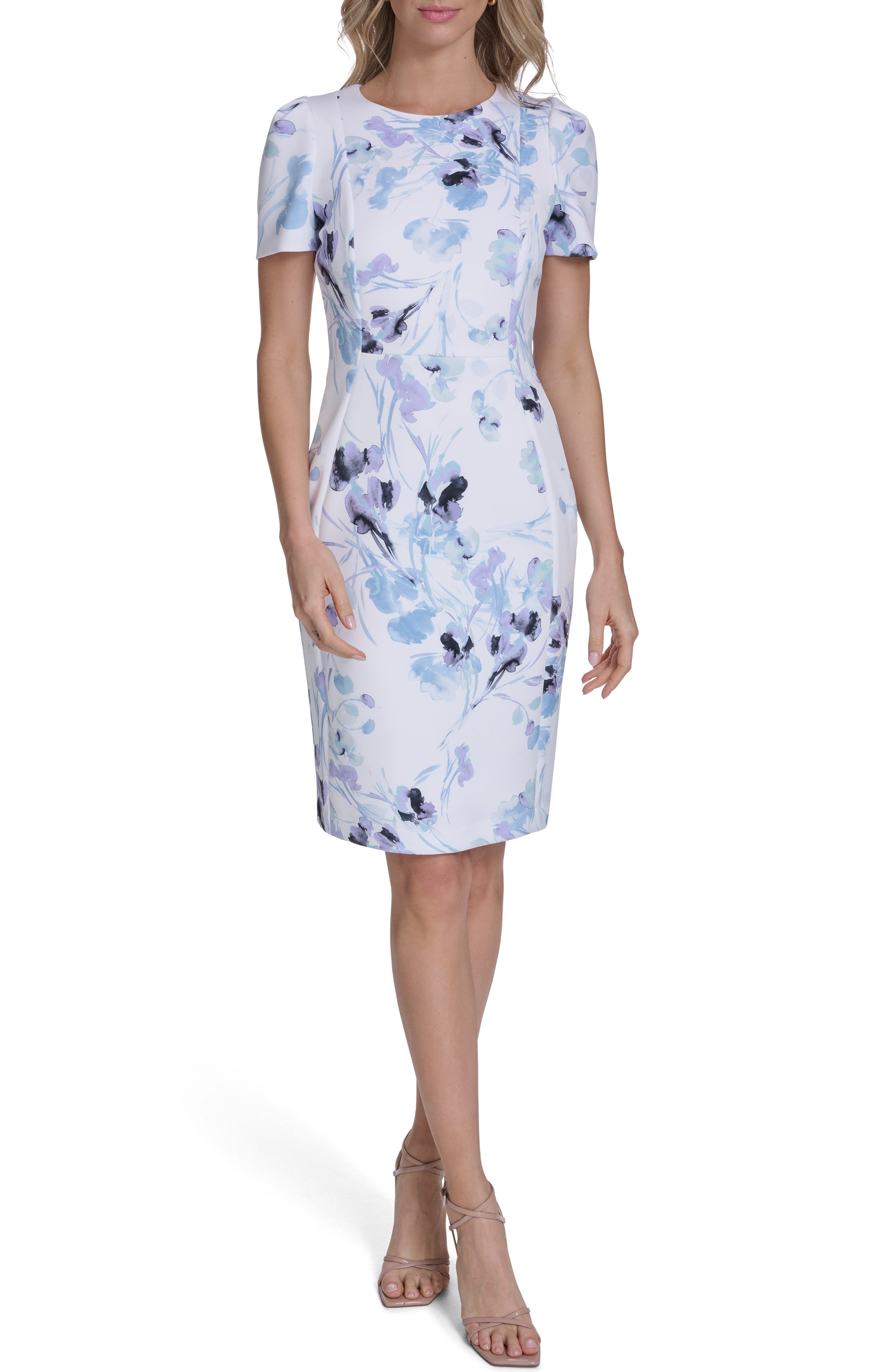 Short Sleeve Sheath Dress - image 1