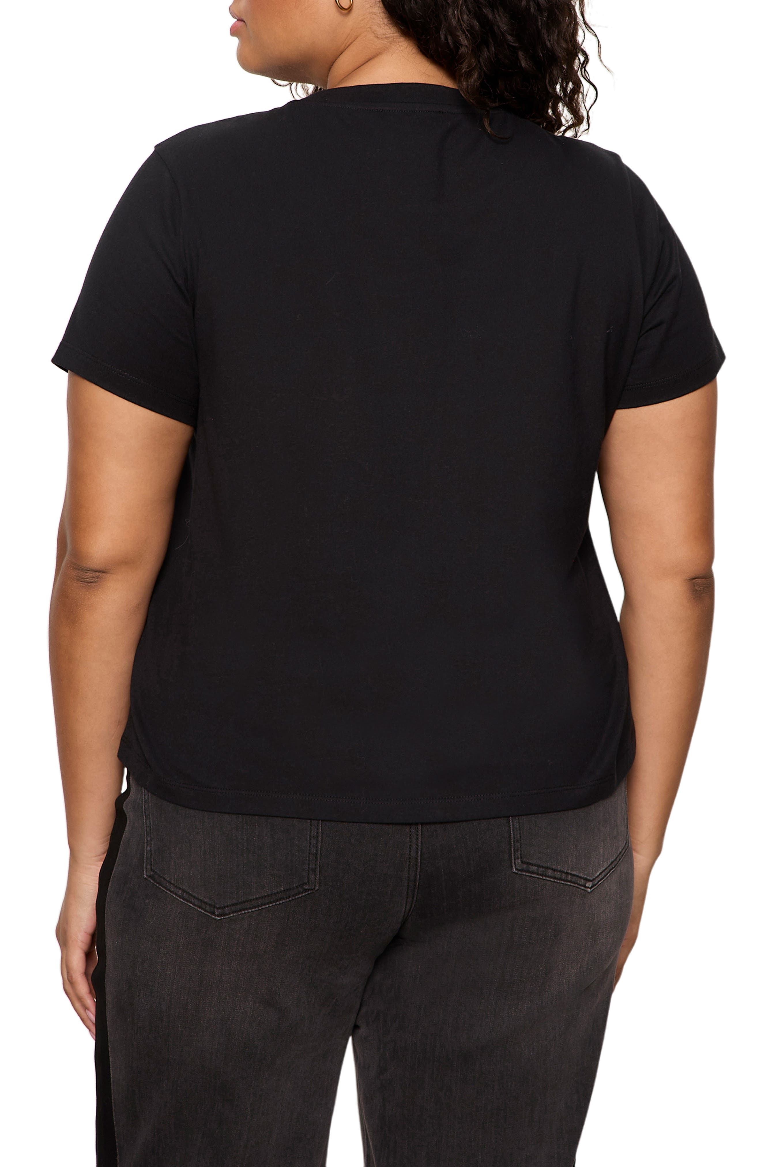 Floral Crystal Embellished Organic Cotton T-Shirt - image 2
