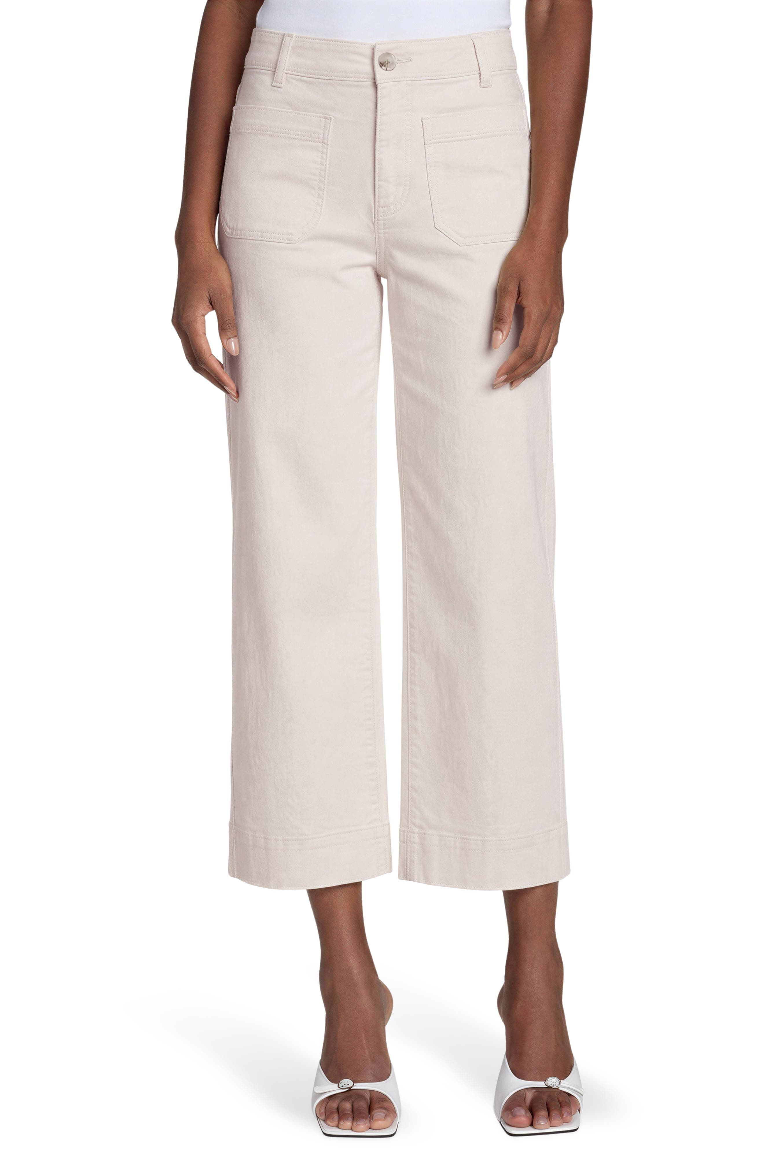 Cropped Cotton Twill Pants - image 1