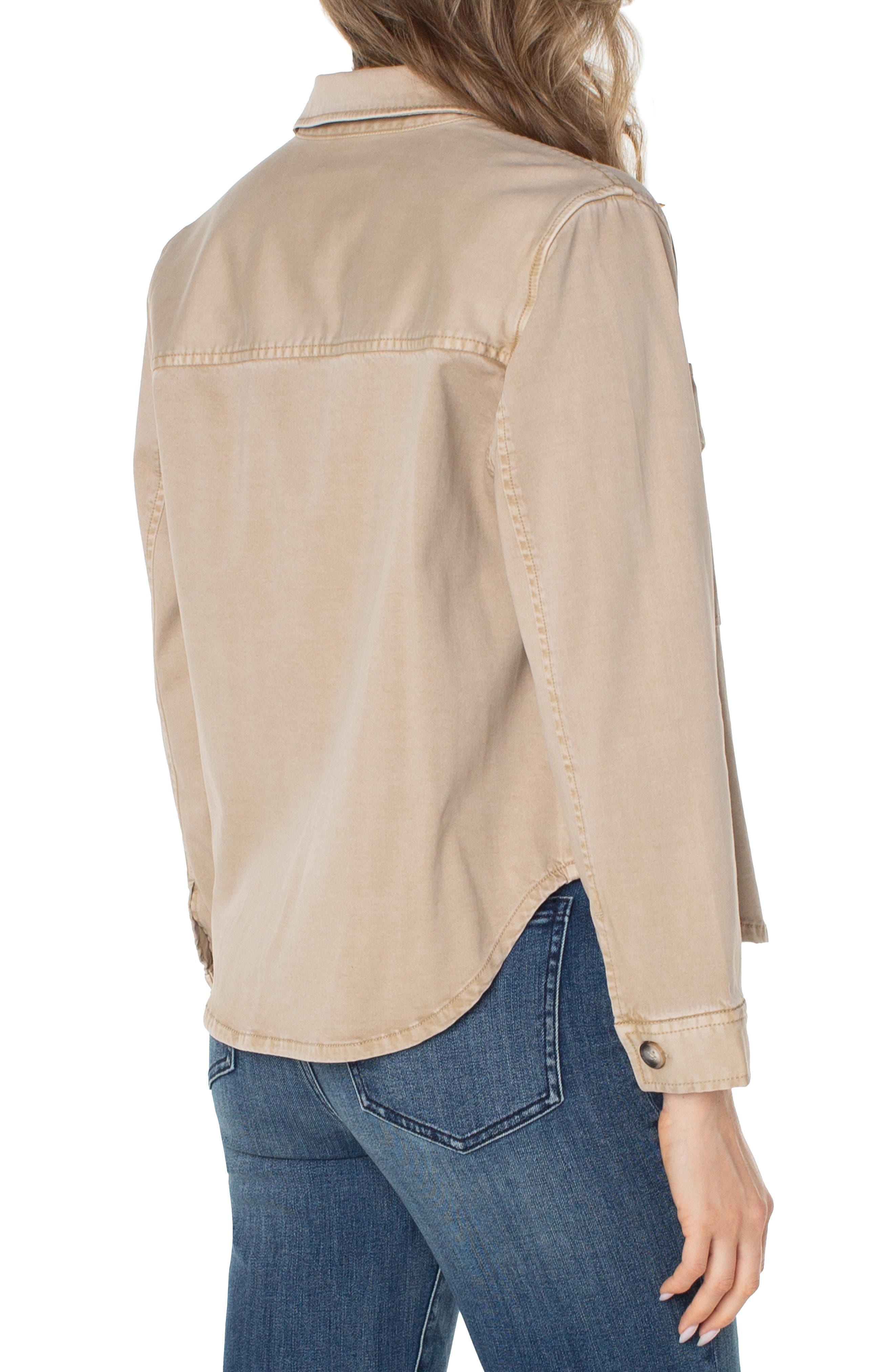 Cotton Blend Shirt Jacket - image 2