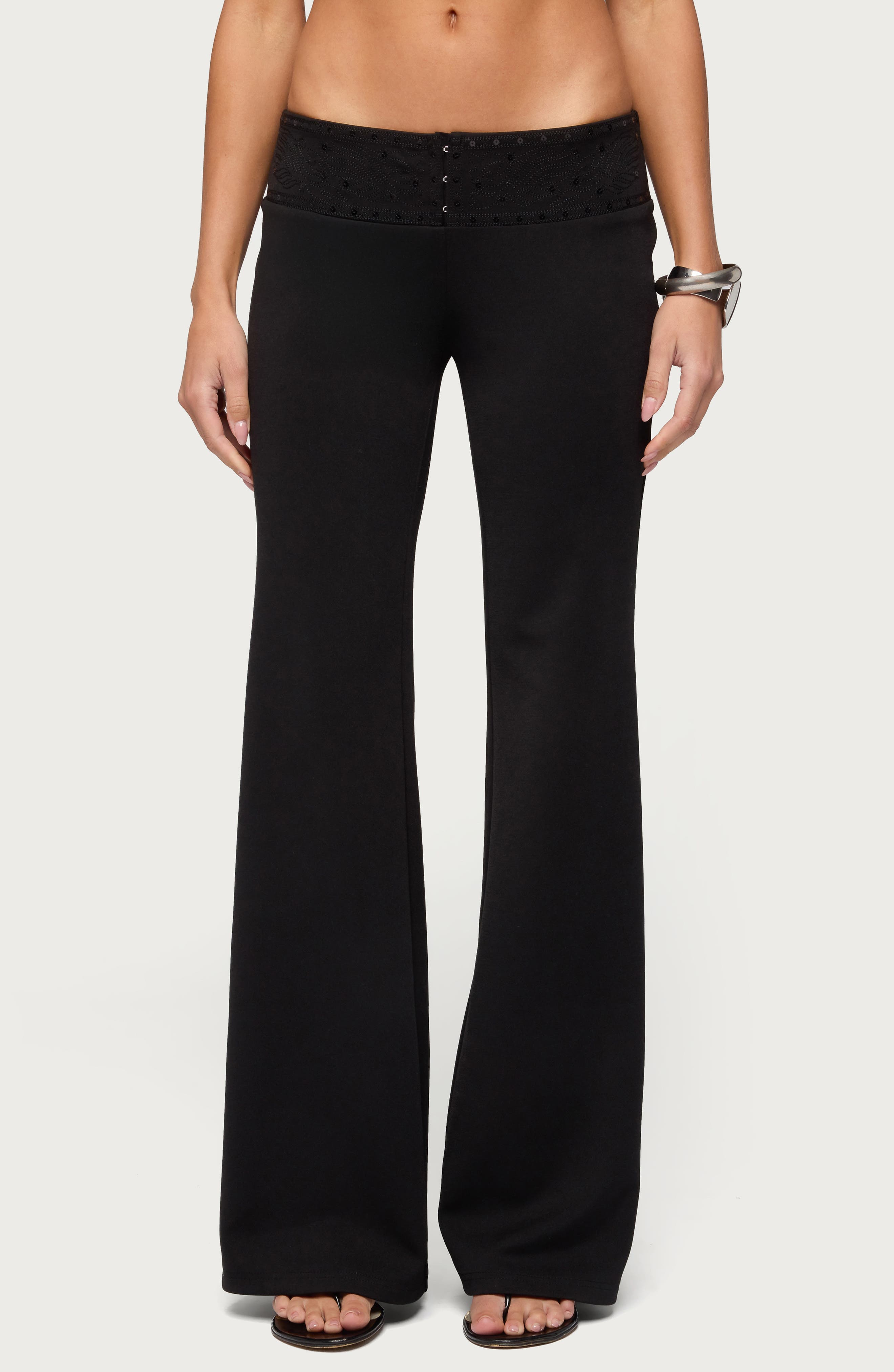 Katalia Sequin Waist Flare Pants - image 1