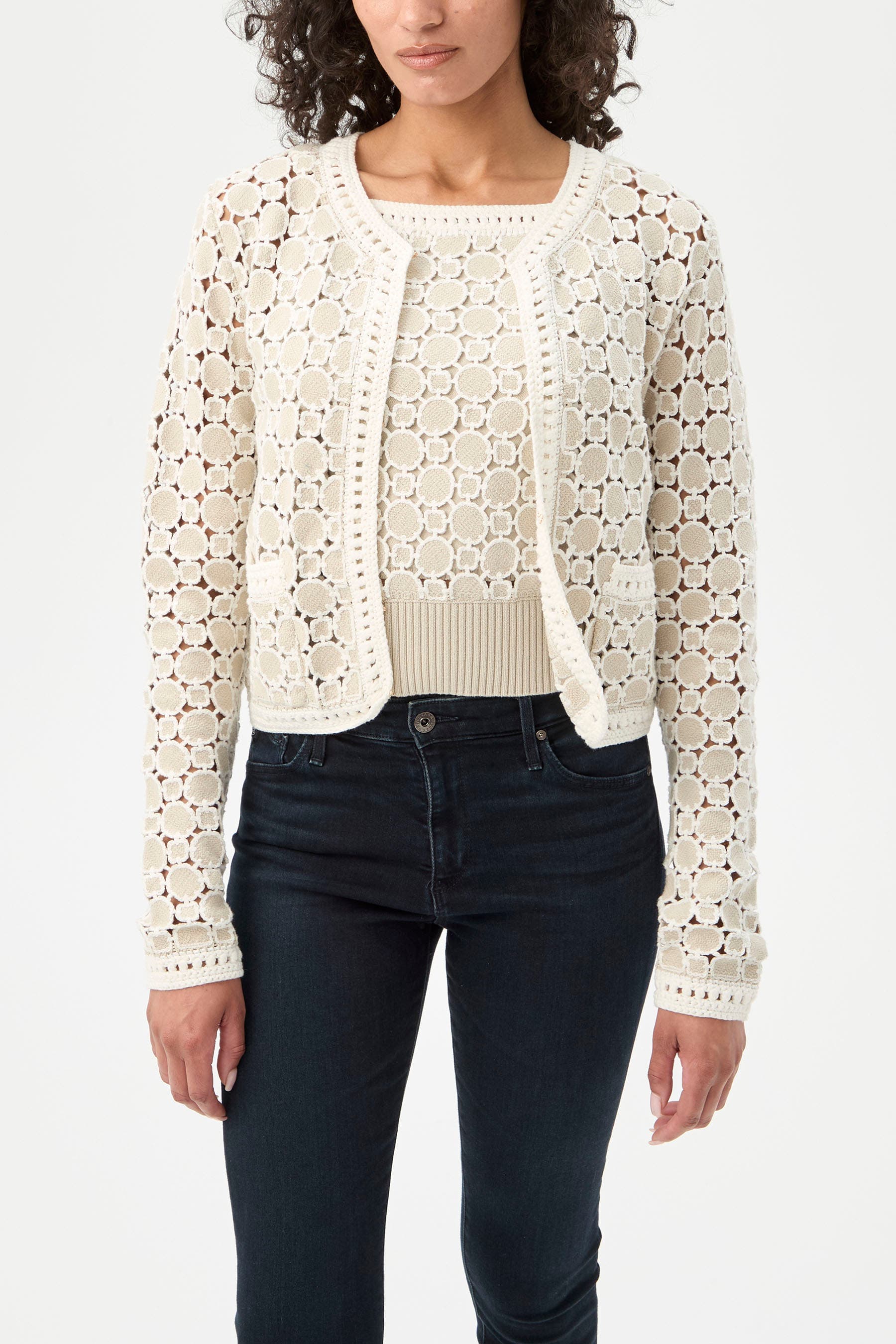 Sinai Geometric Knit Cardigan - image 1