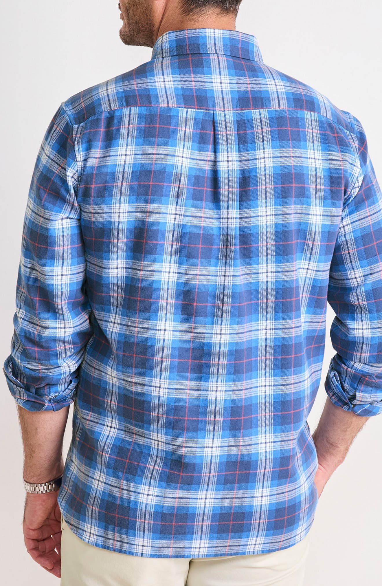 Muskeget Plaid Cotton Flannel Button-Down Shirt - image 2