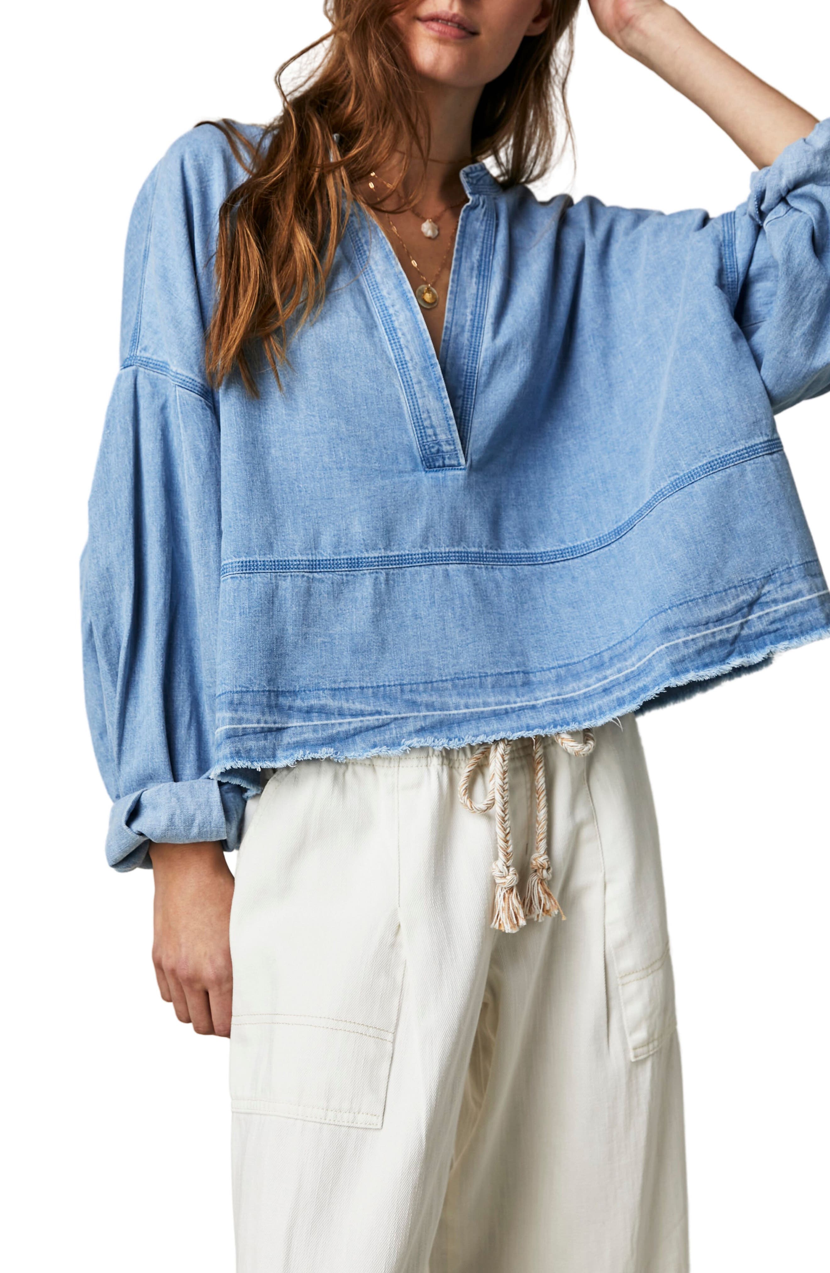 Jude Oversize Boxy Denim Pullover - image 1