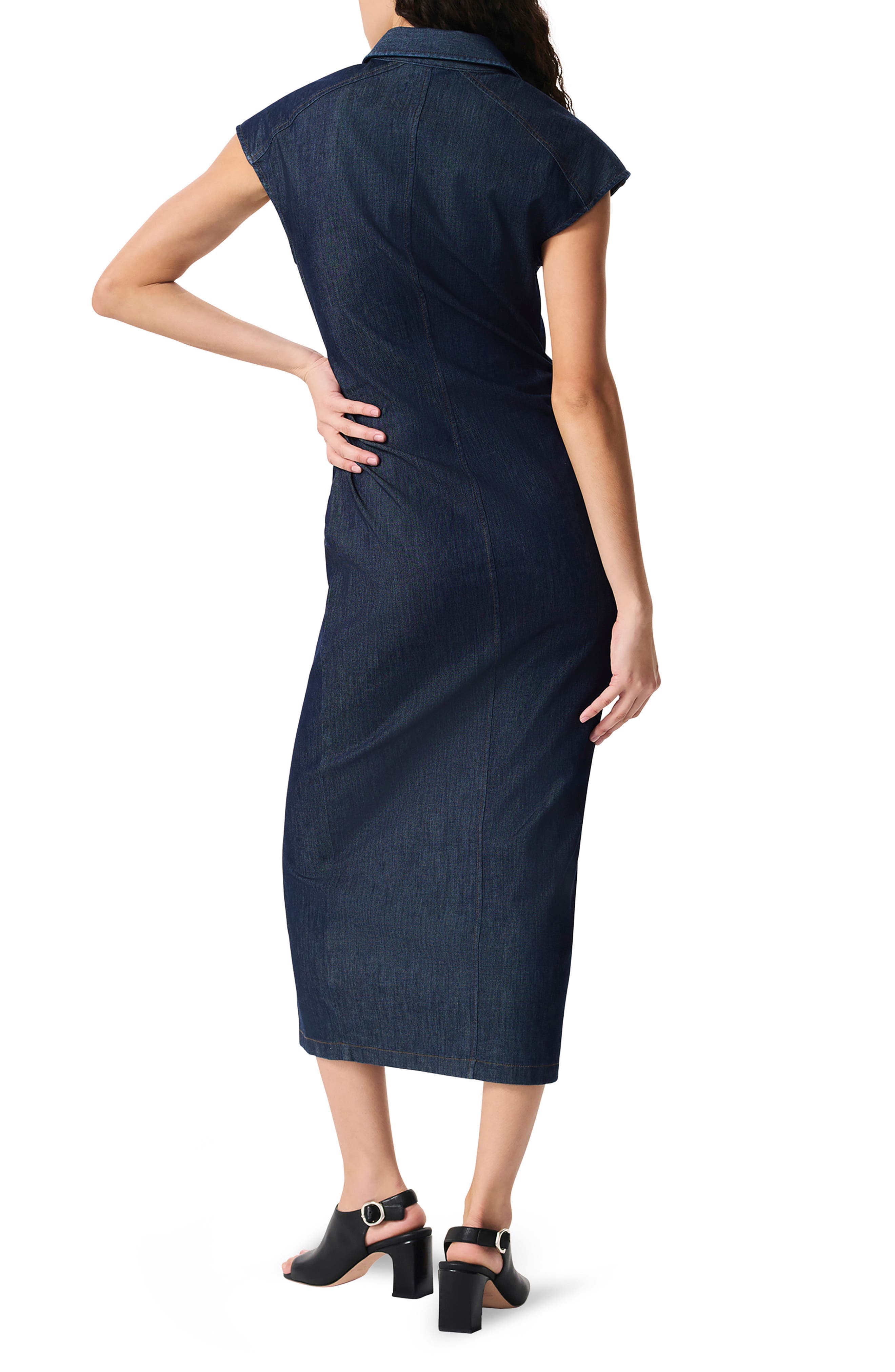 Airflex Leah Cotton Blend Denim Shirtdress - image 2