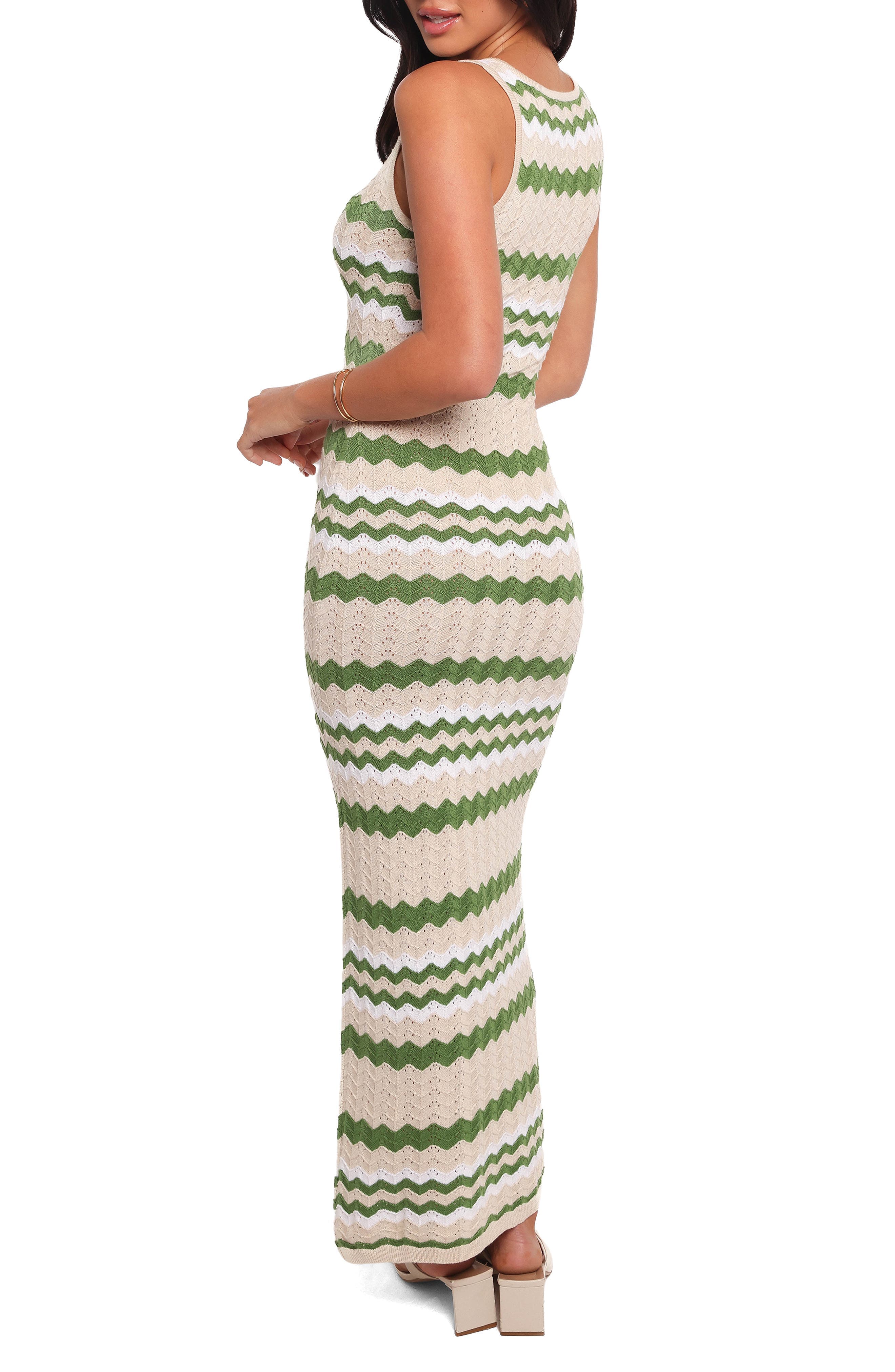 Hubert Chevron Pointelle Knit Maxi Dress - image 2