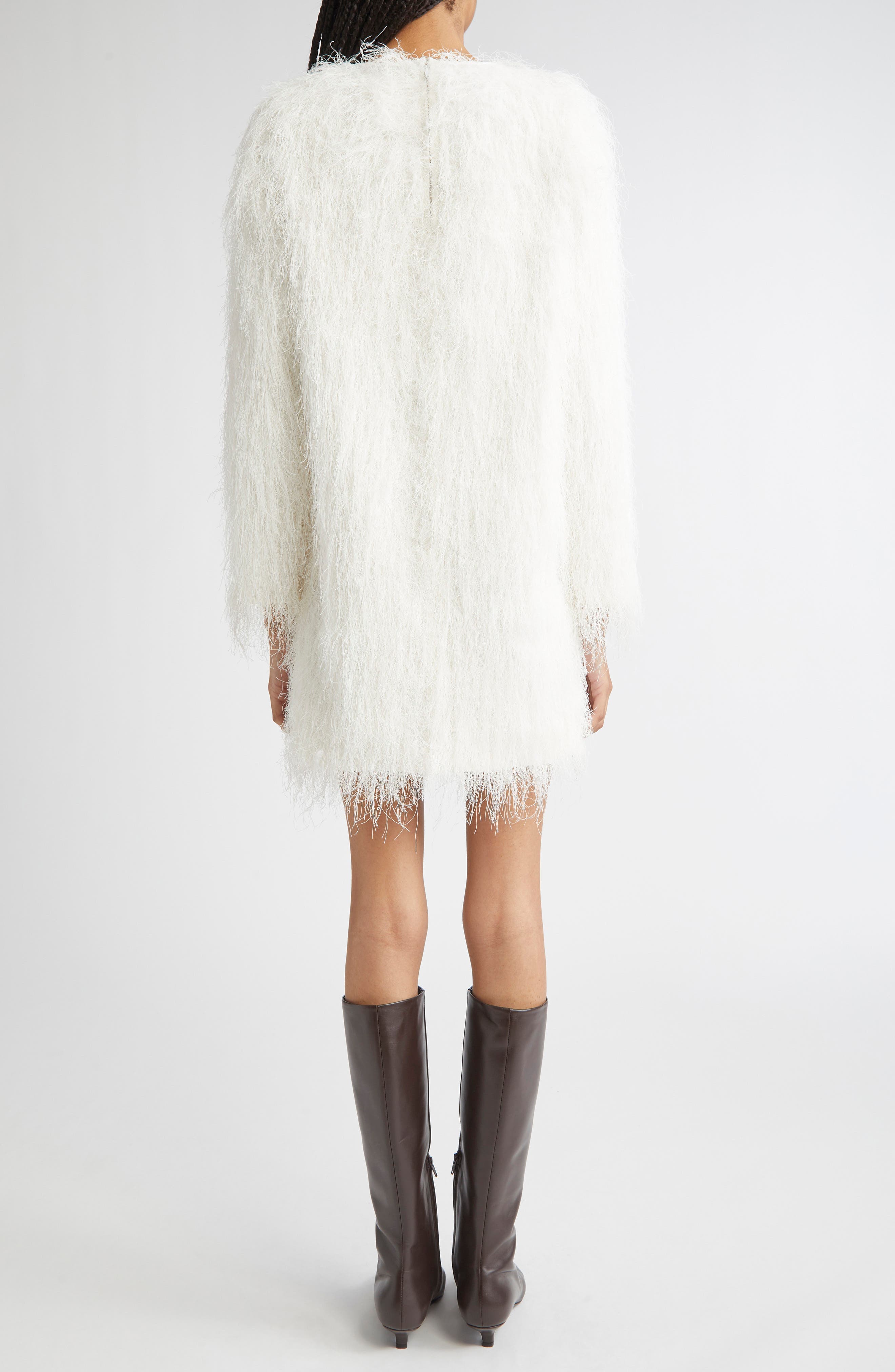 Tina Long Sleeve Fringe Minidress - image 2