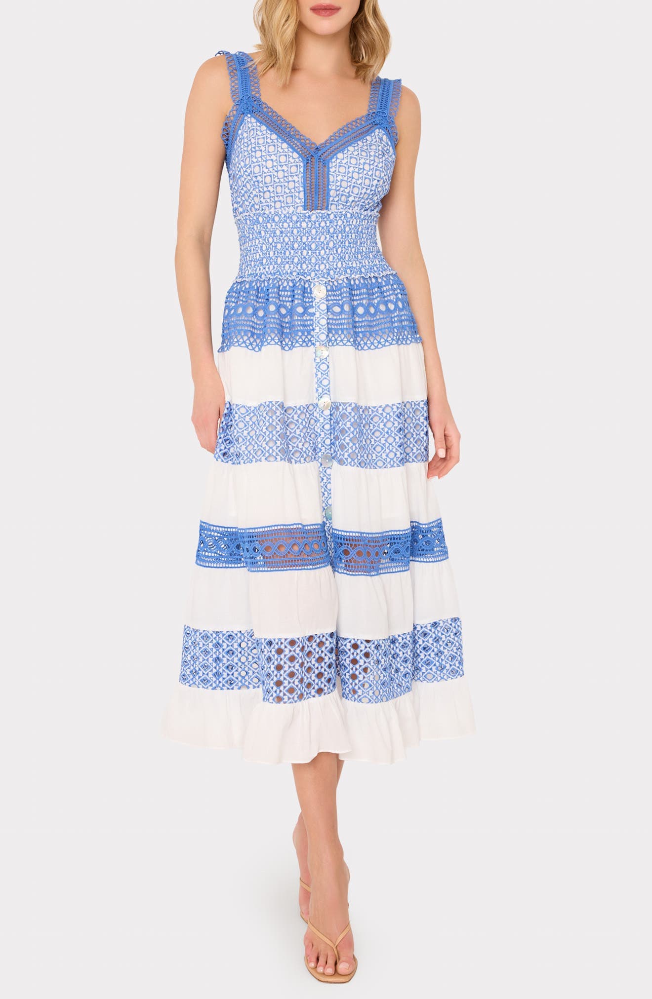 Eyelet Panel Sundress - image 1
