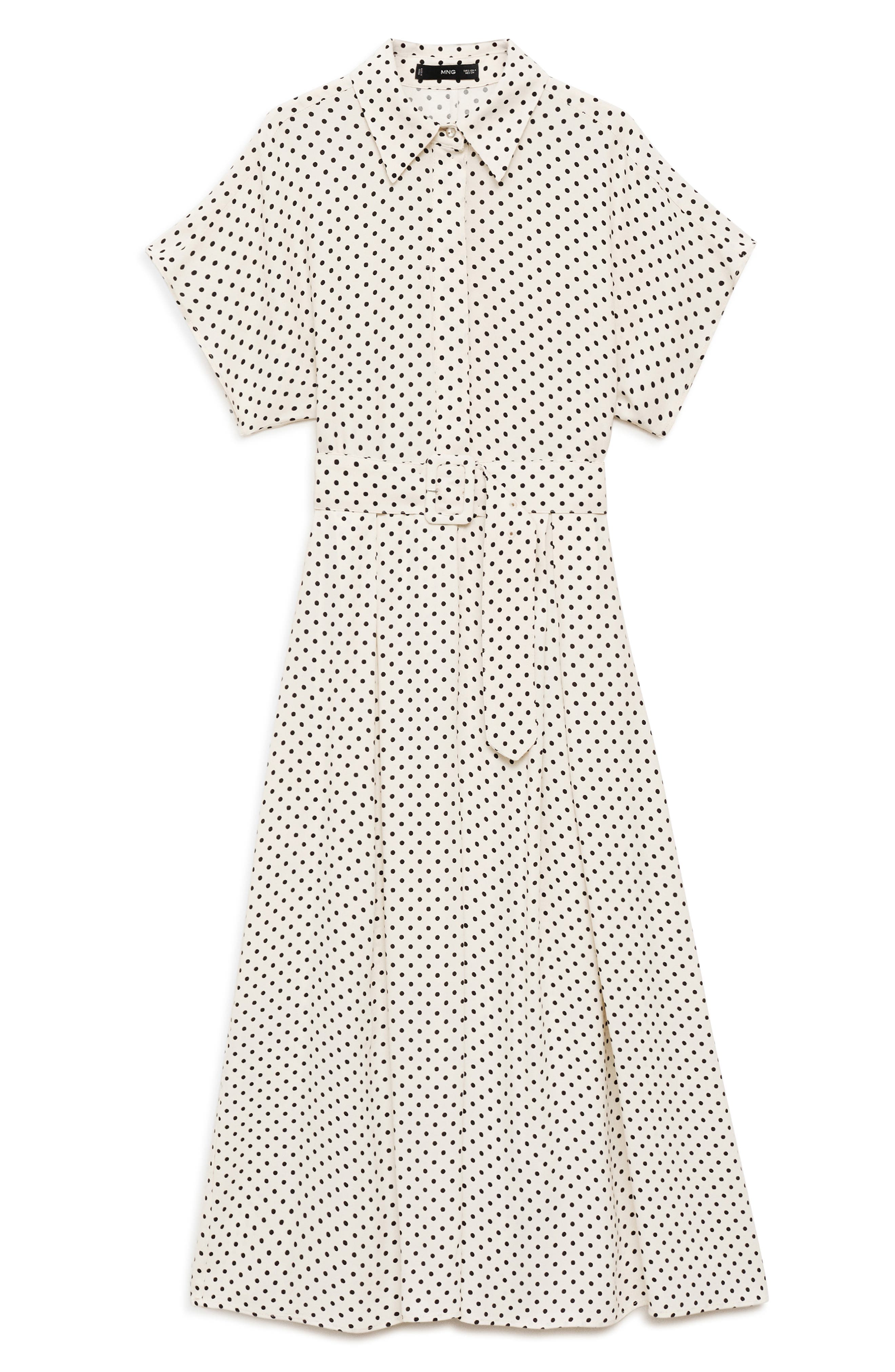 Adela Polka Dot Belted Shirtdress - image 1