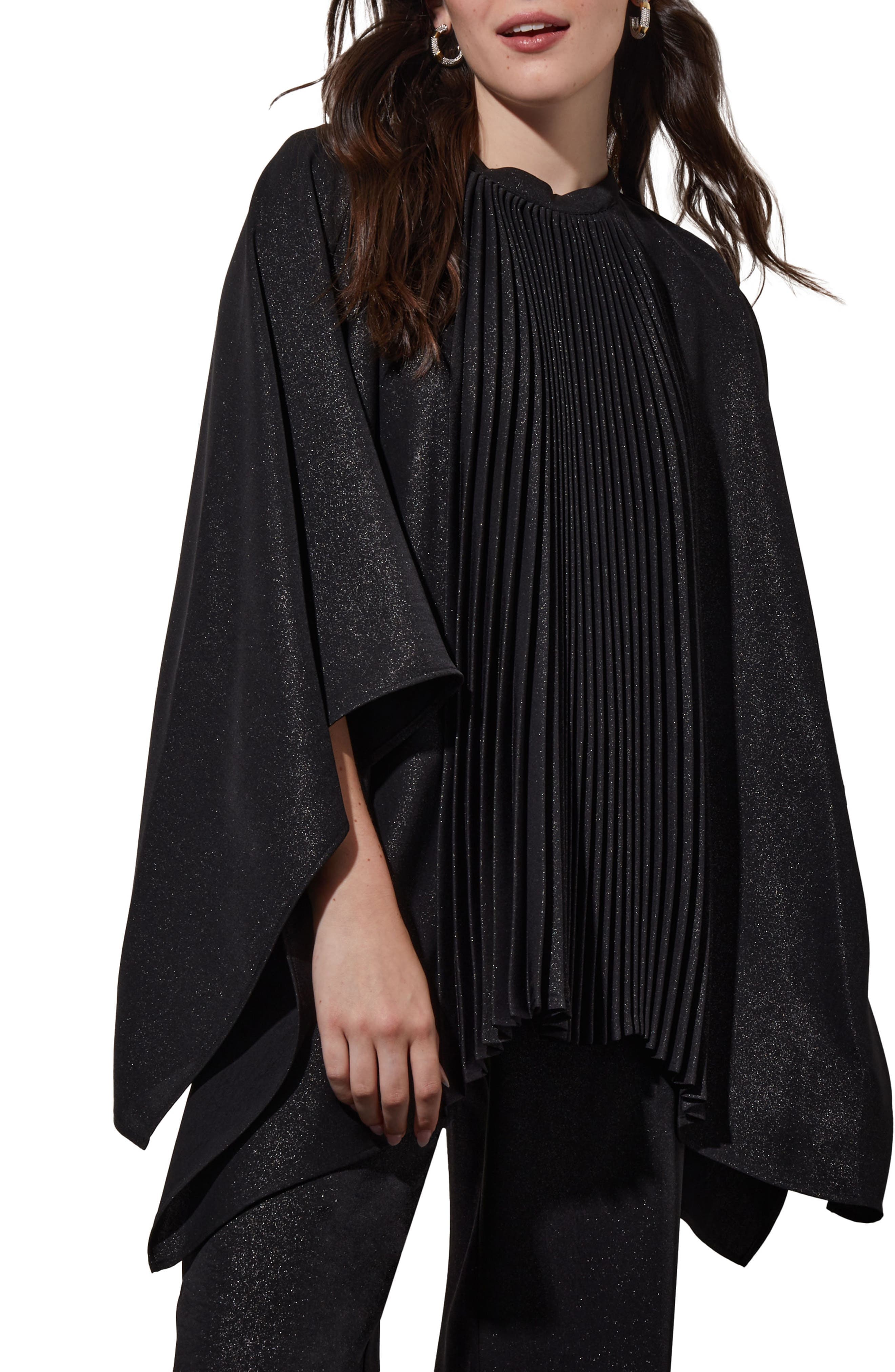 Shimmering Pleated Woven Top - image 1