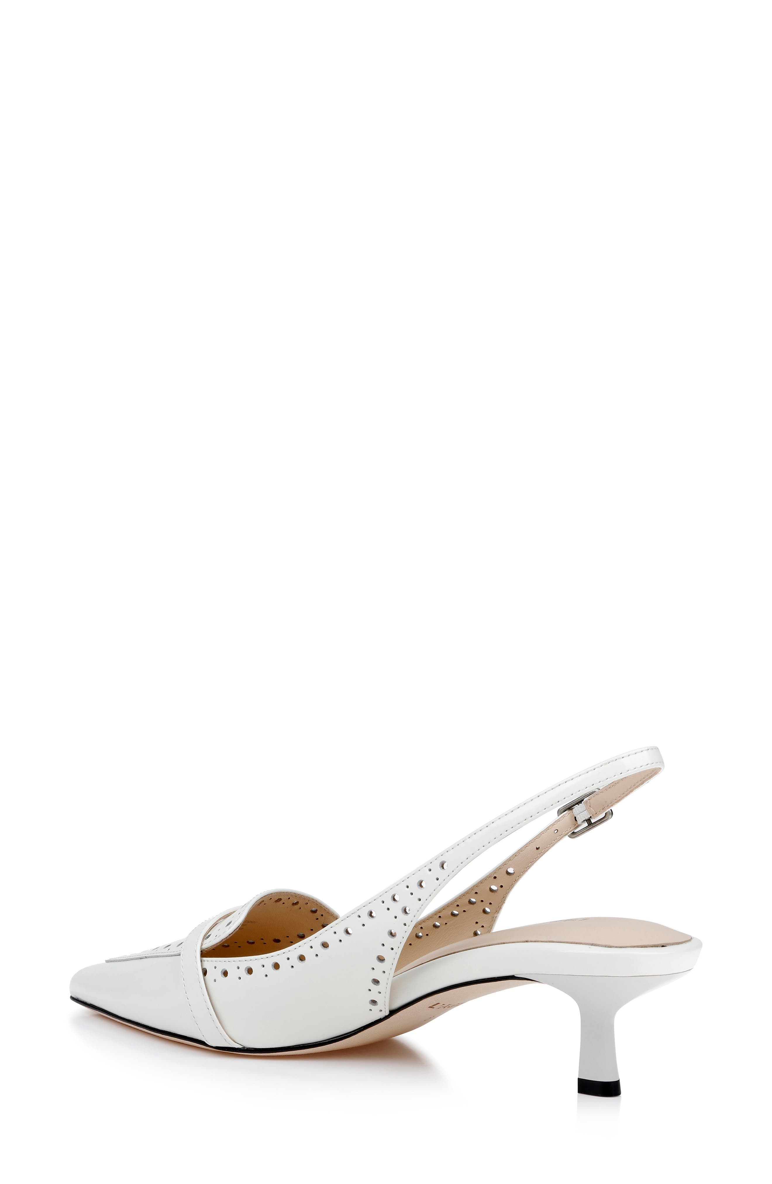 Lourdes Slingback Pointed Toe Kitten Heel Pump - image 2