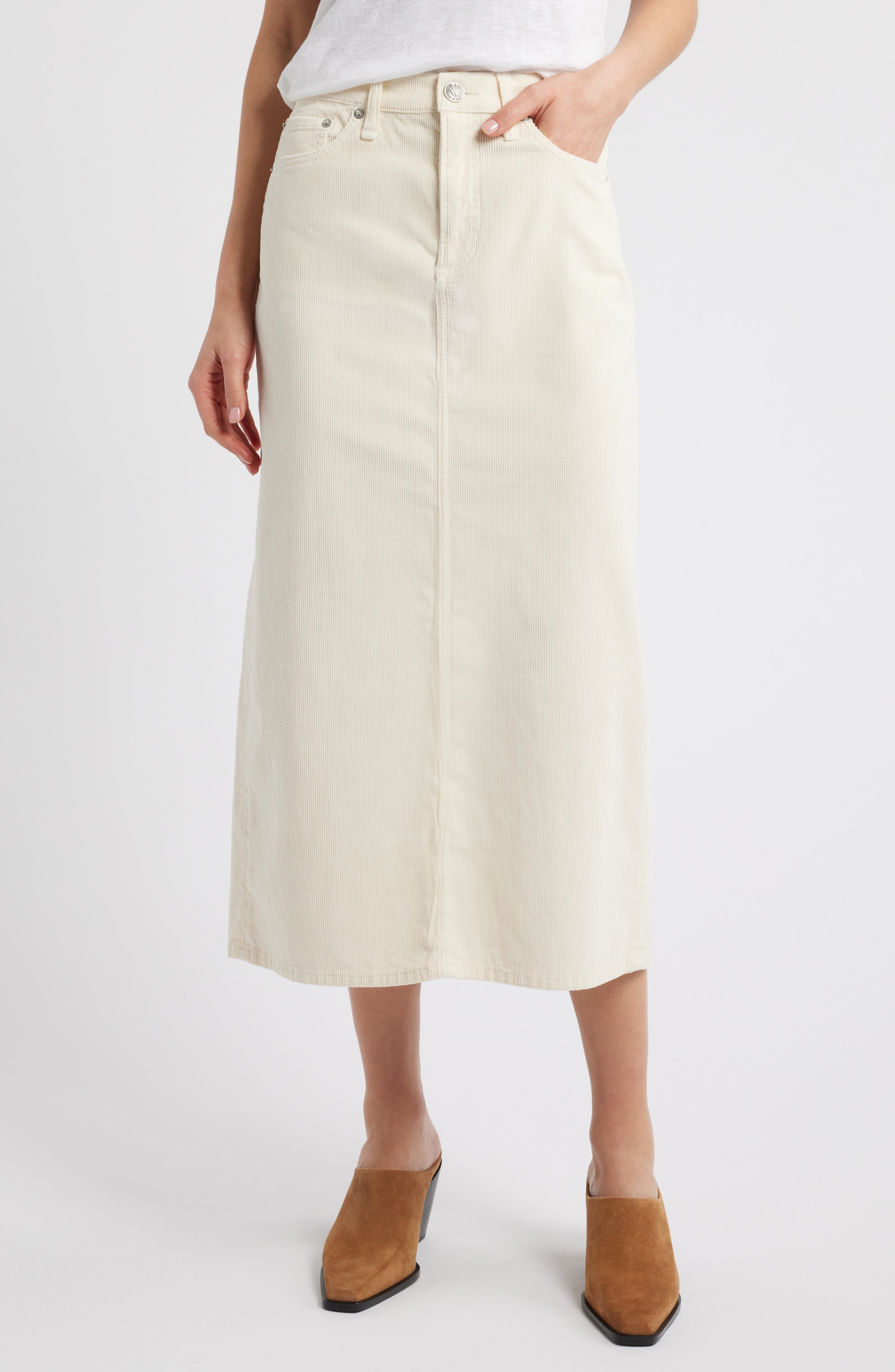 Gillian Corduroy Midi Skirt - image 1