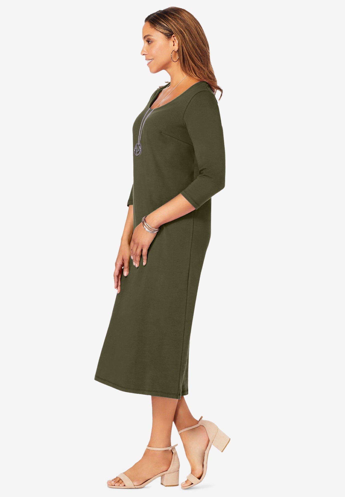 Stretch Cotton T-Shirt Dress - image 4