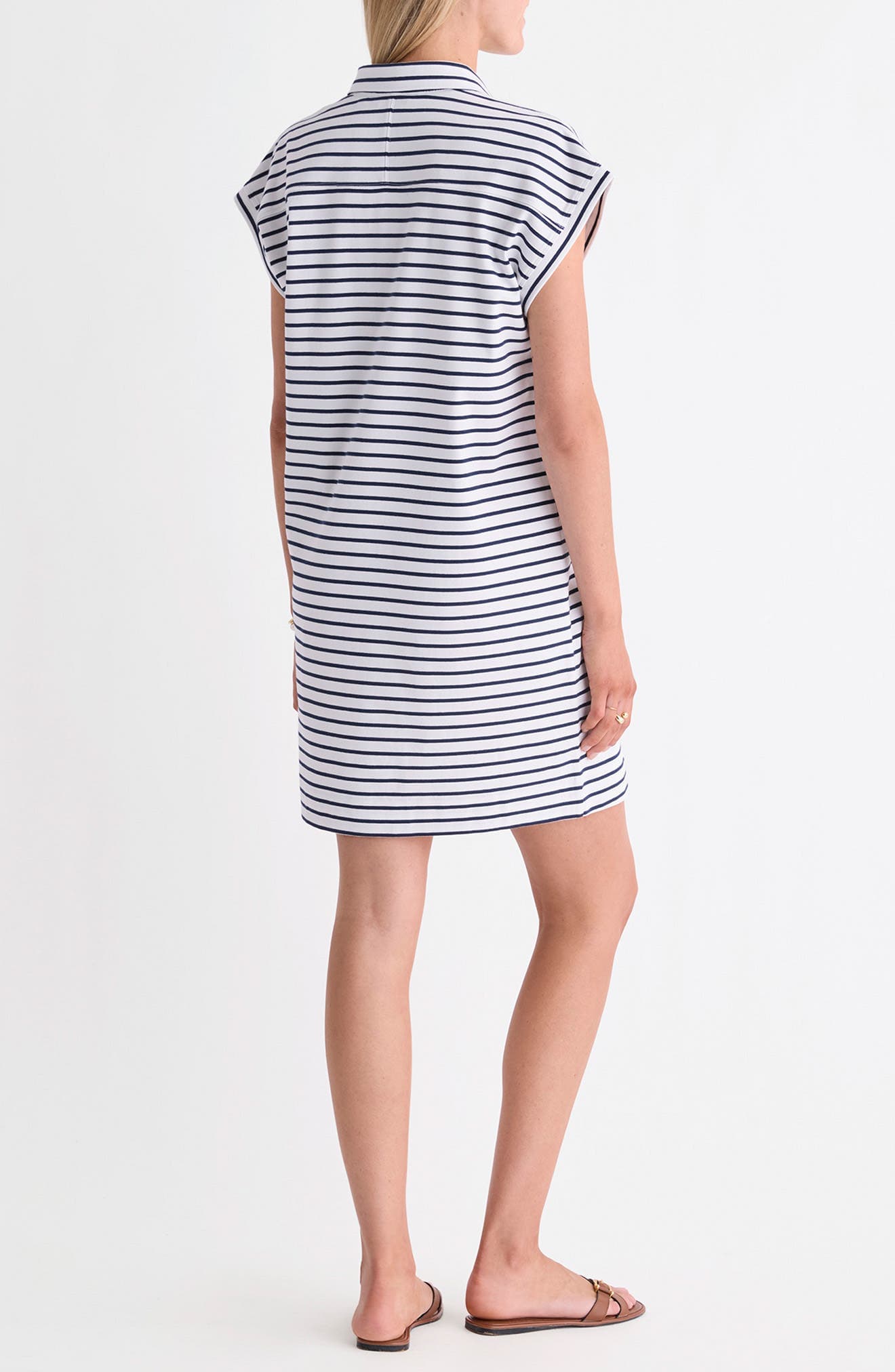 Margo Stripe Short Sleeve Polo Dress - image 2