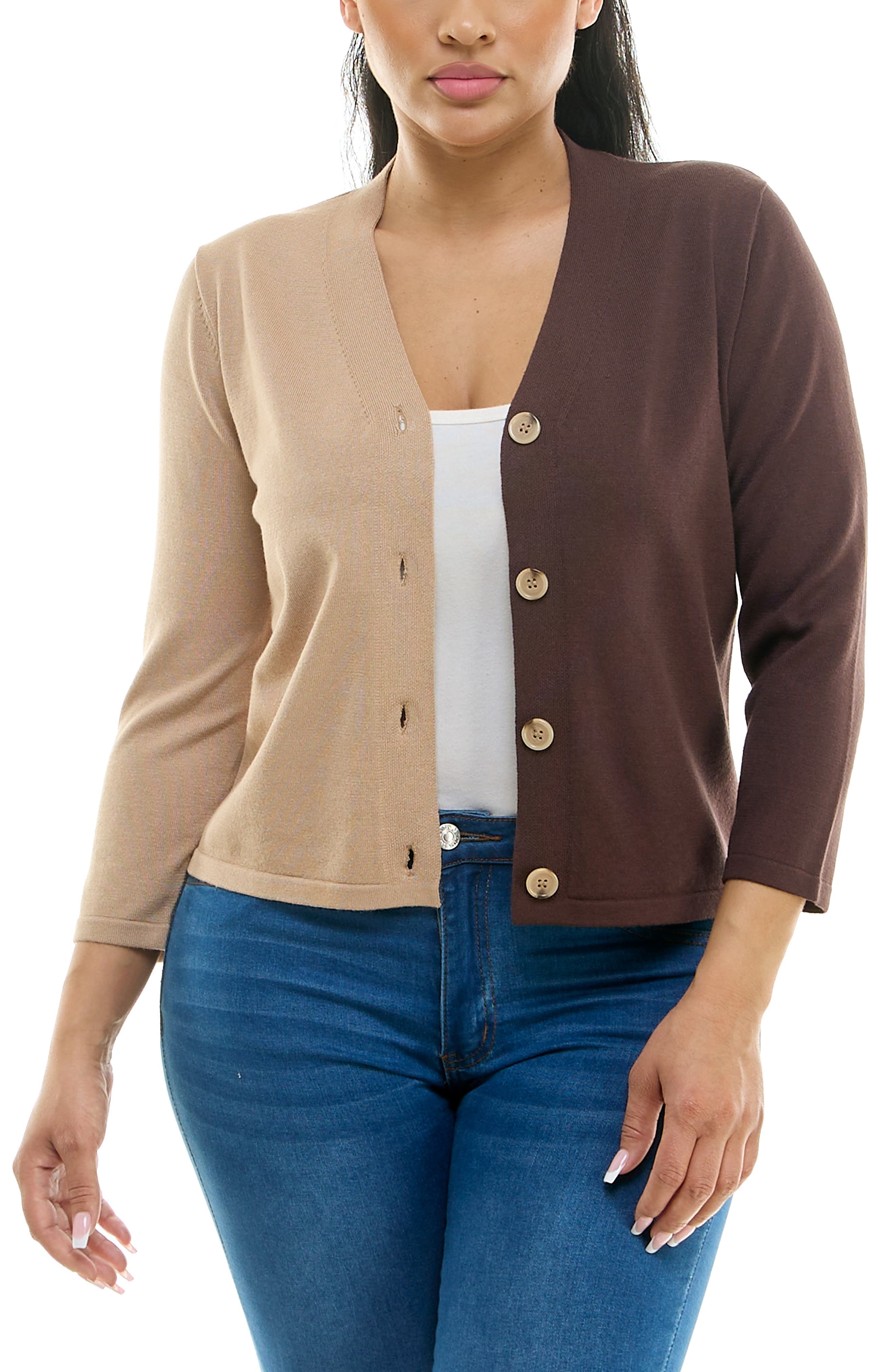 Colorblock V-Neck Cardigan - image 3