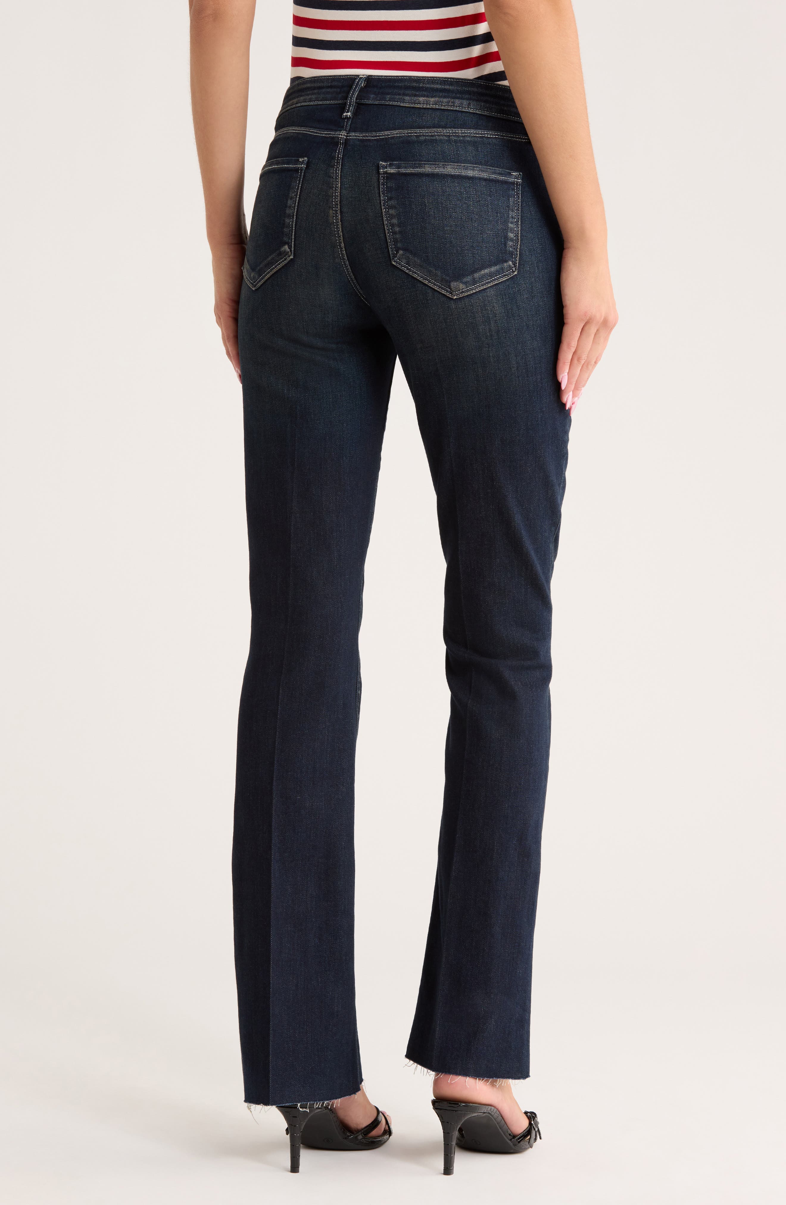 Sneeki Low Rise Raw Hem Straight Leg Jeans - image 2