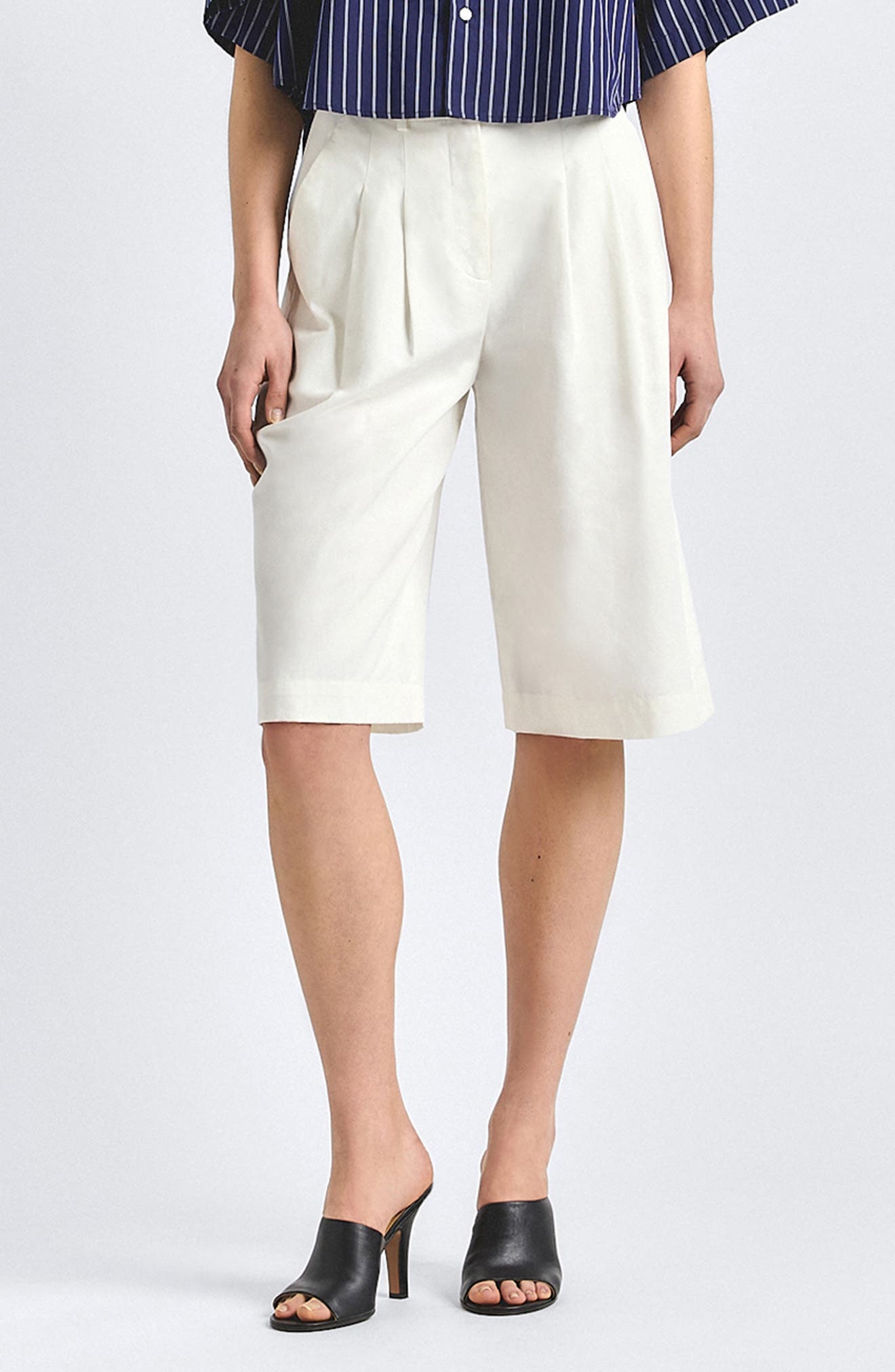 Celina Pleated Bermuda Shorts - image 1