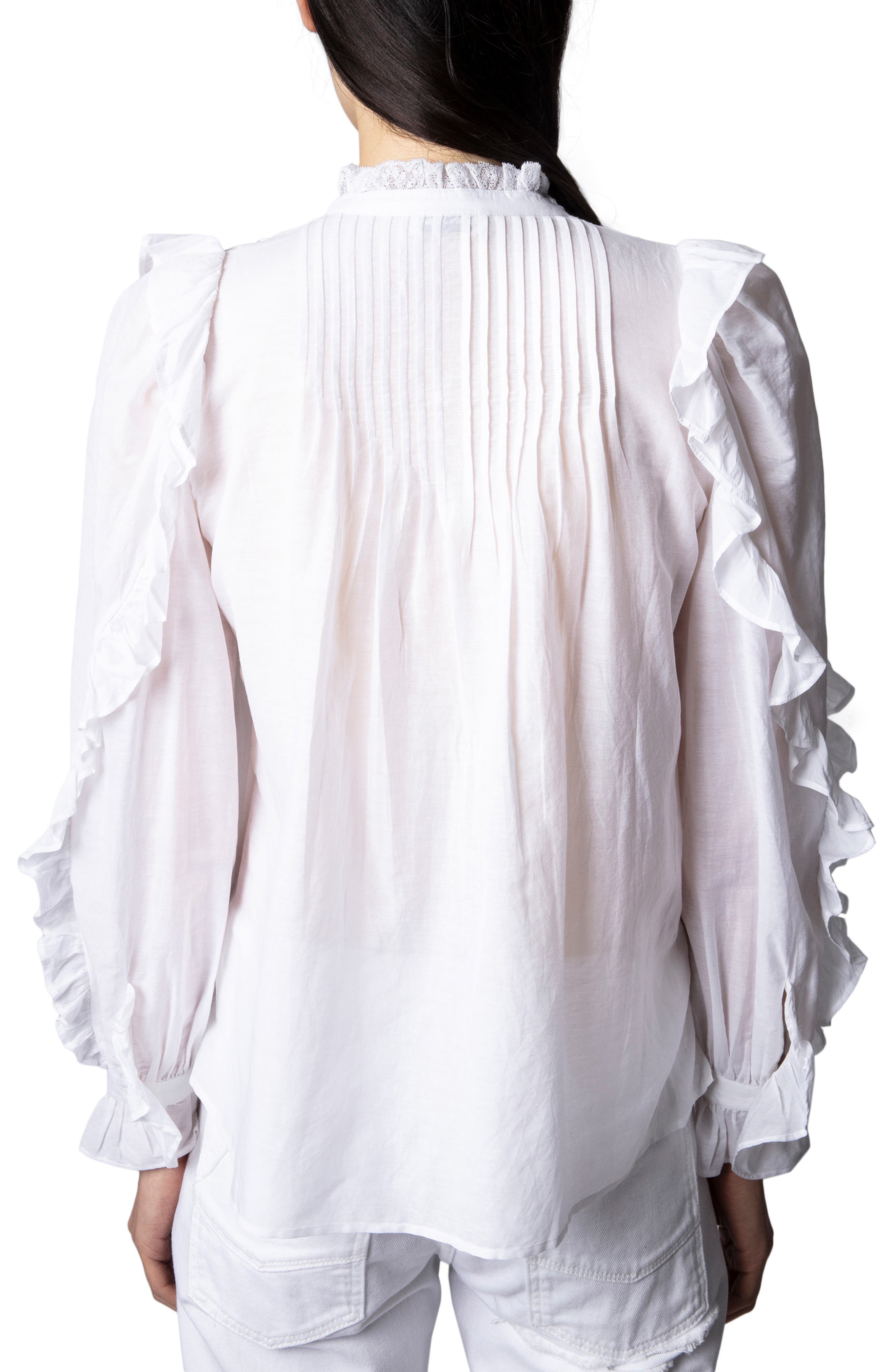 Timmy Tomboy Ruffle Cotton Blend Blouse - image 2