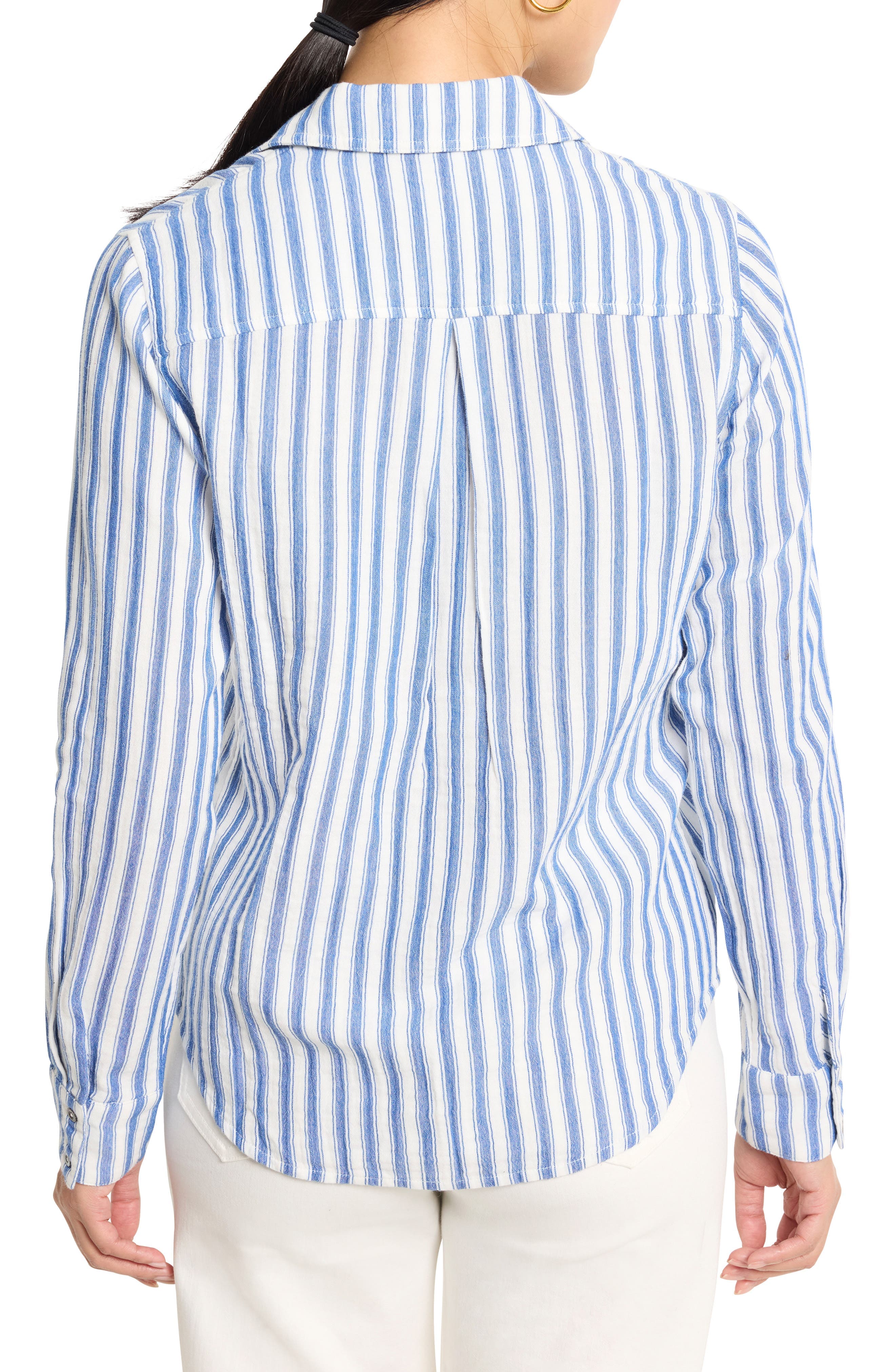 Stripe Double Gauze Button-Up Shirt - image 2