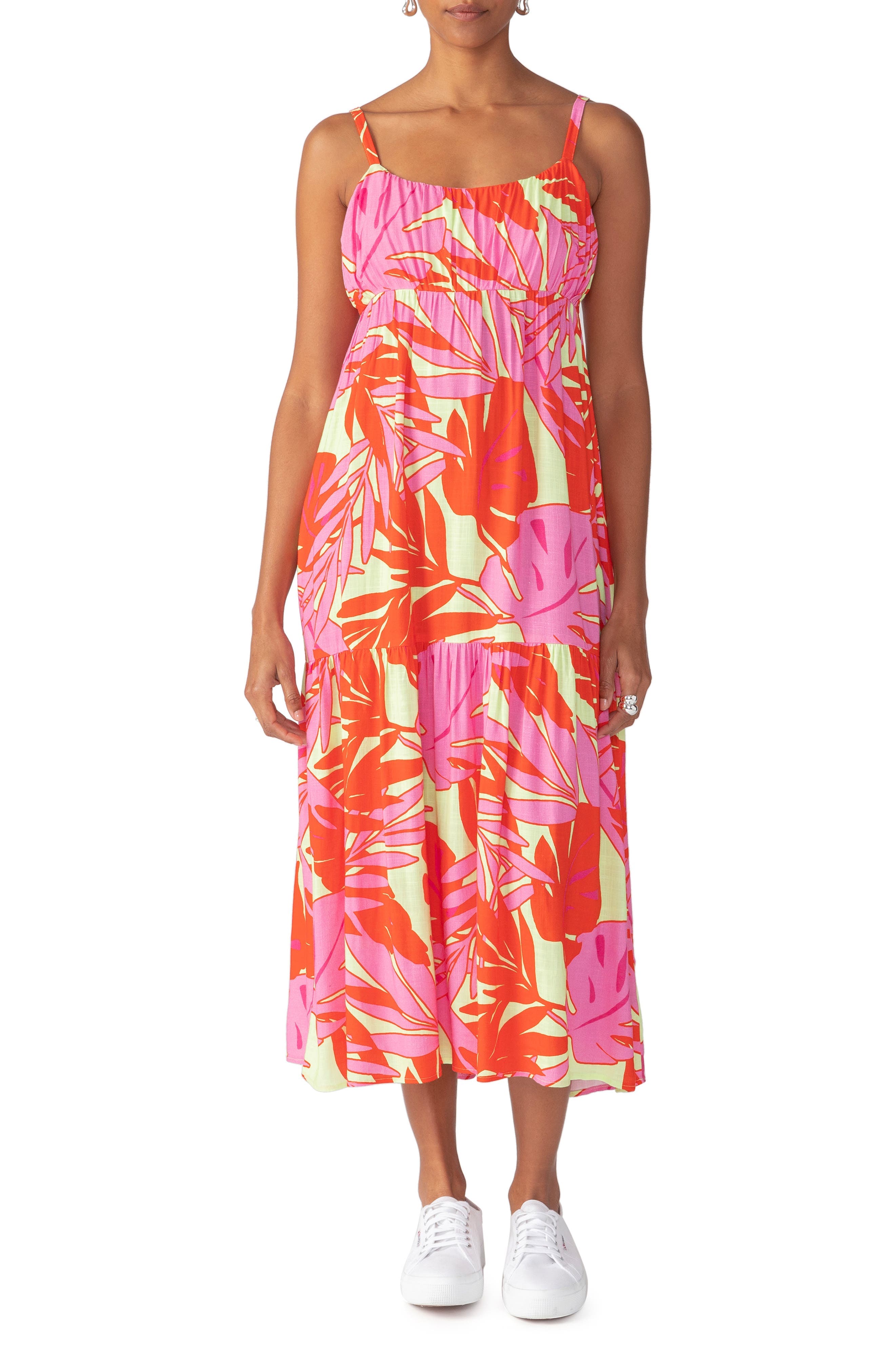 Floral Drop Seam Maxi Dress - image 1