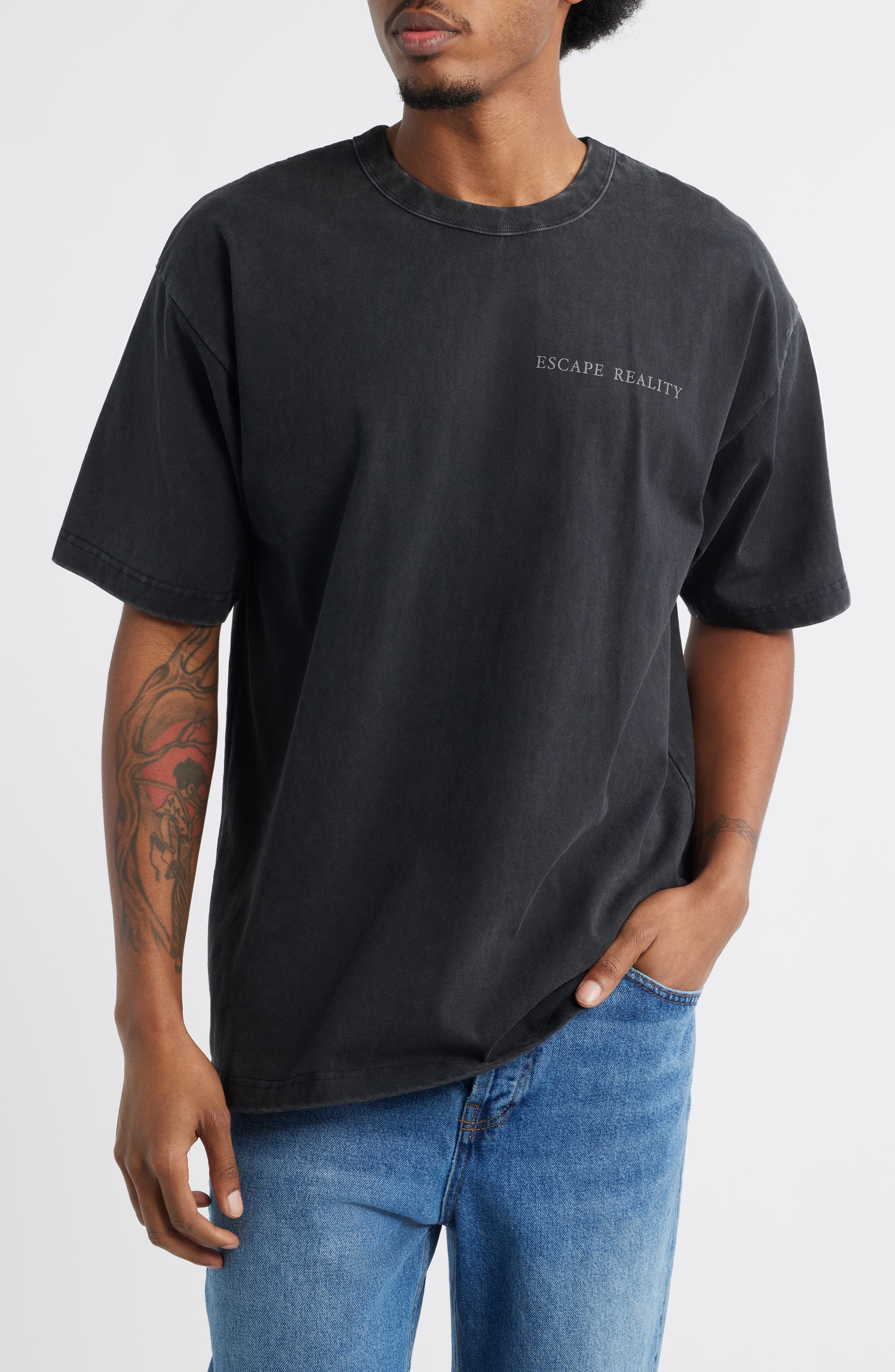 Escape Reality Cotton Graphic T-Shirt - image 1