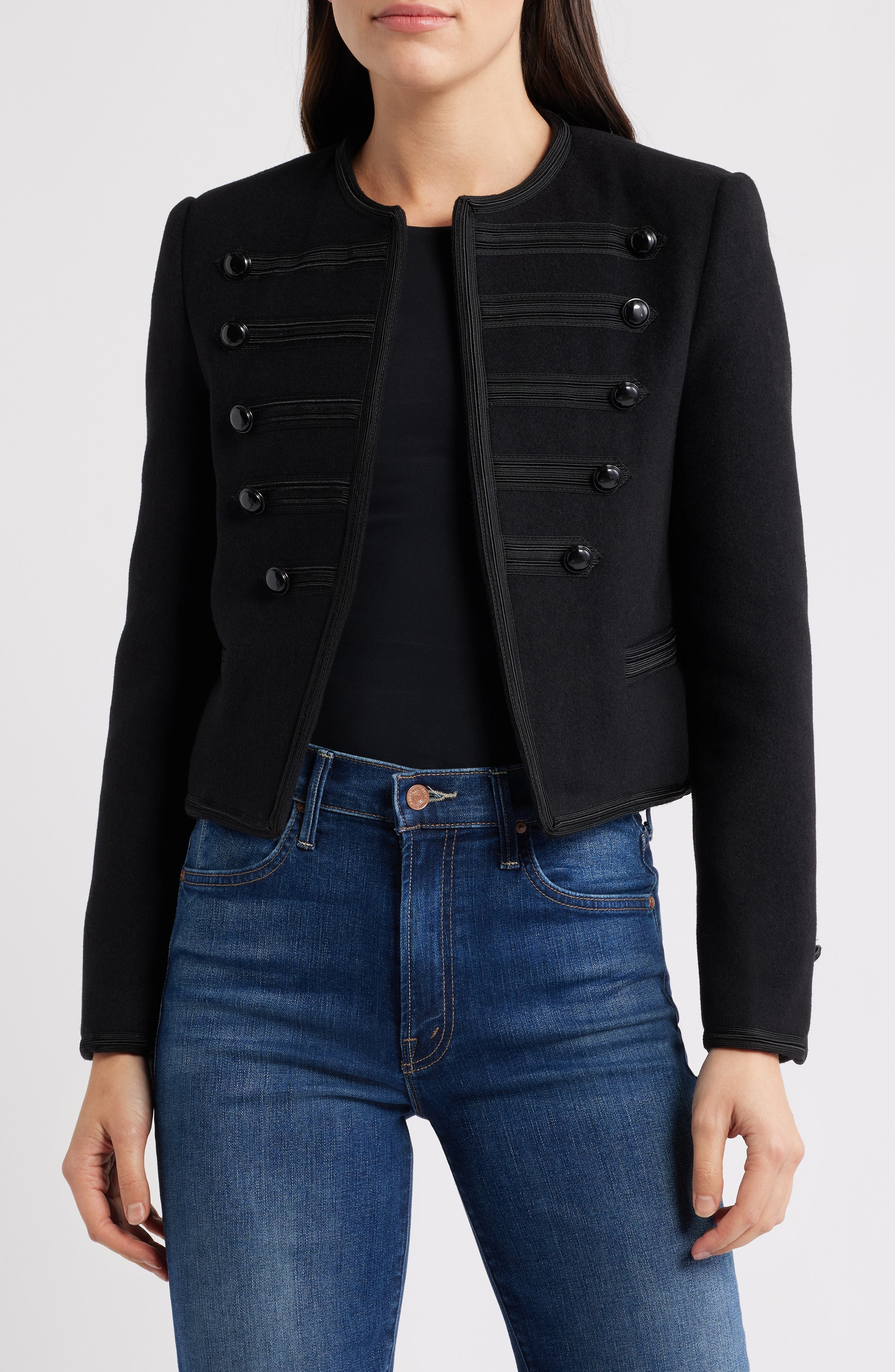 Christy Wool-Blend Military Jacket - image 1