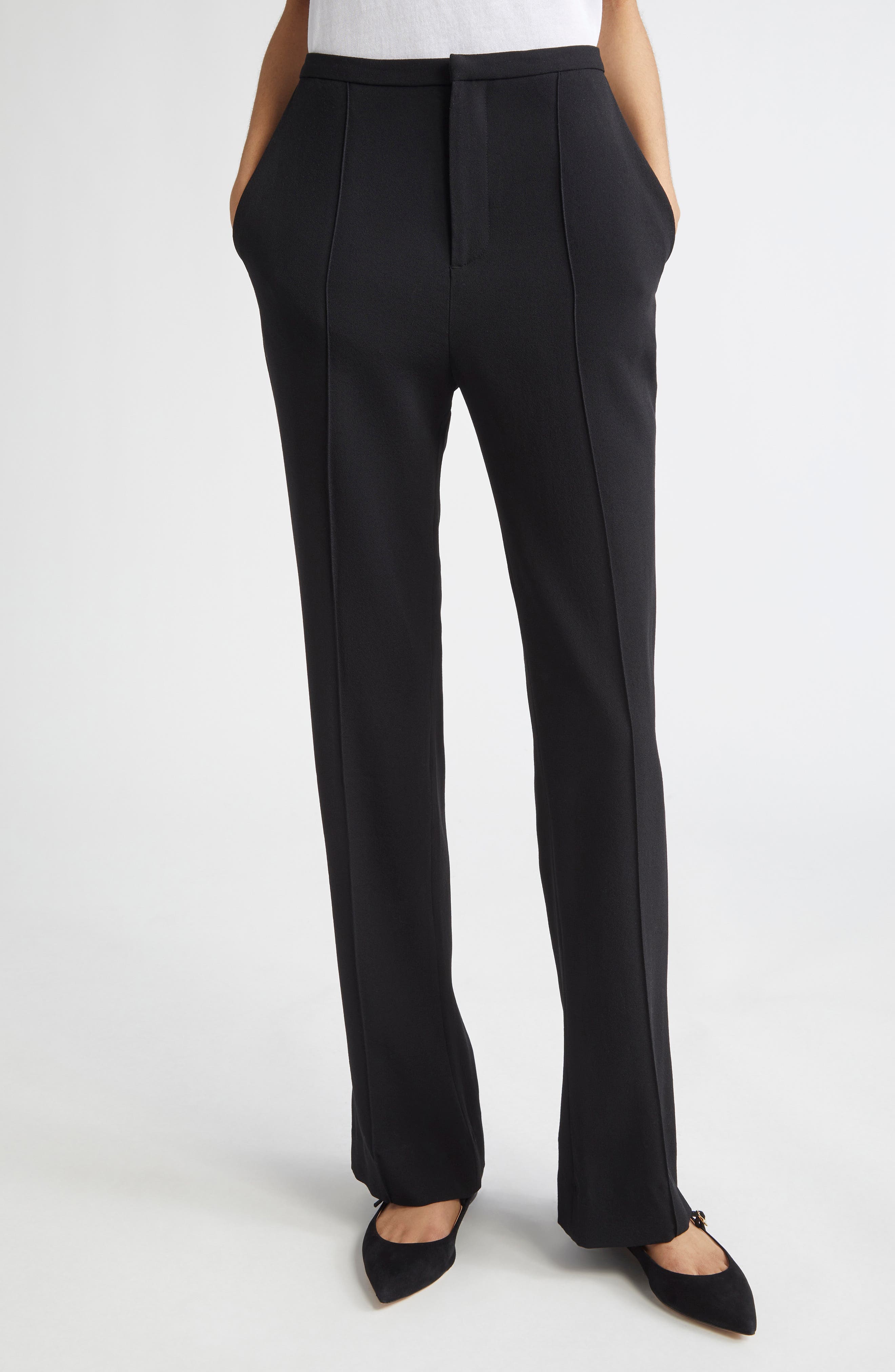 Cora Slim Drapey Organic Wool Trousers - image 1
