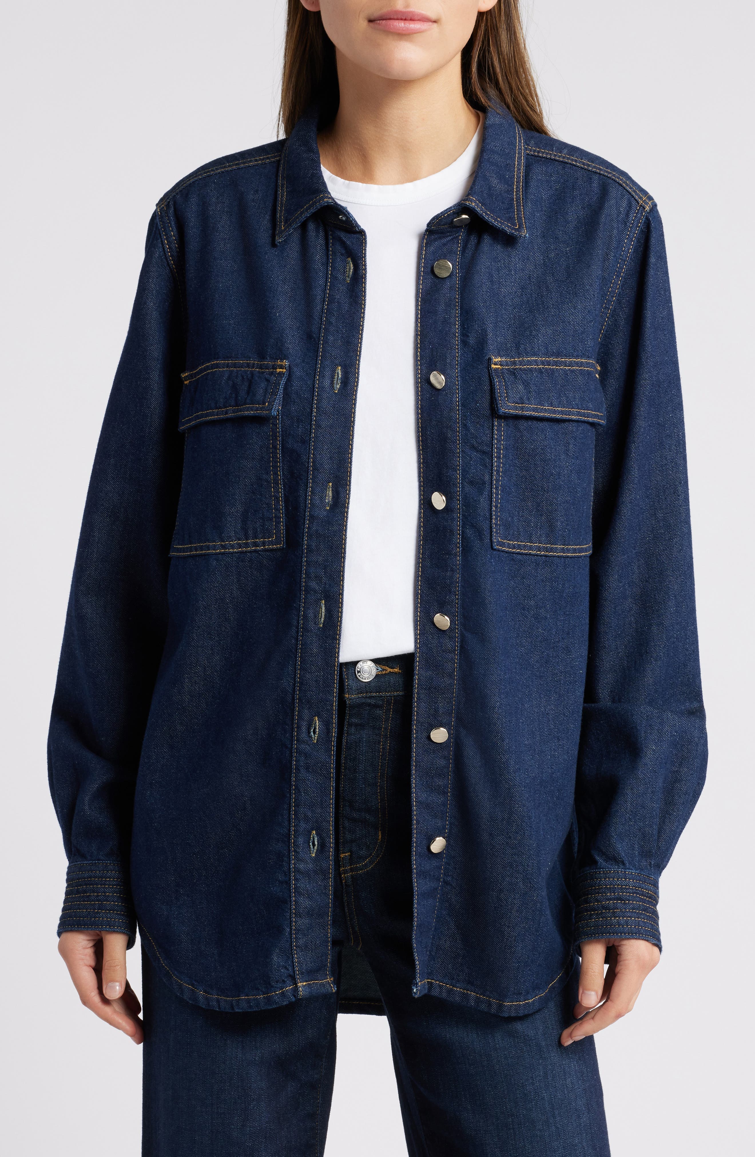 The Trapunto Denim Overshirt - image 1