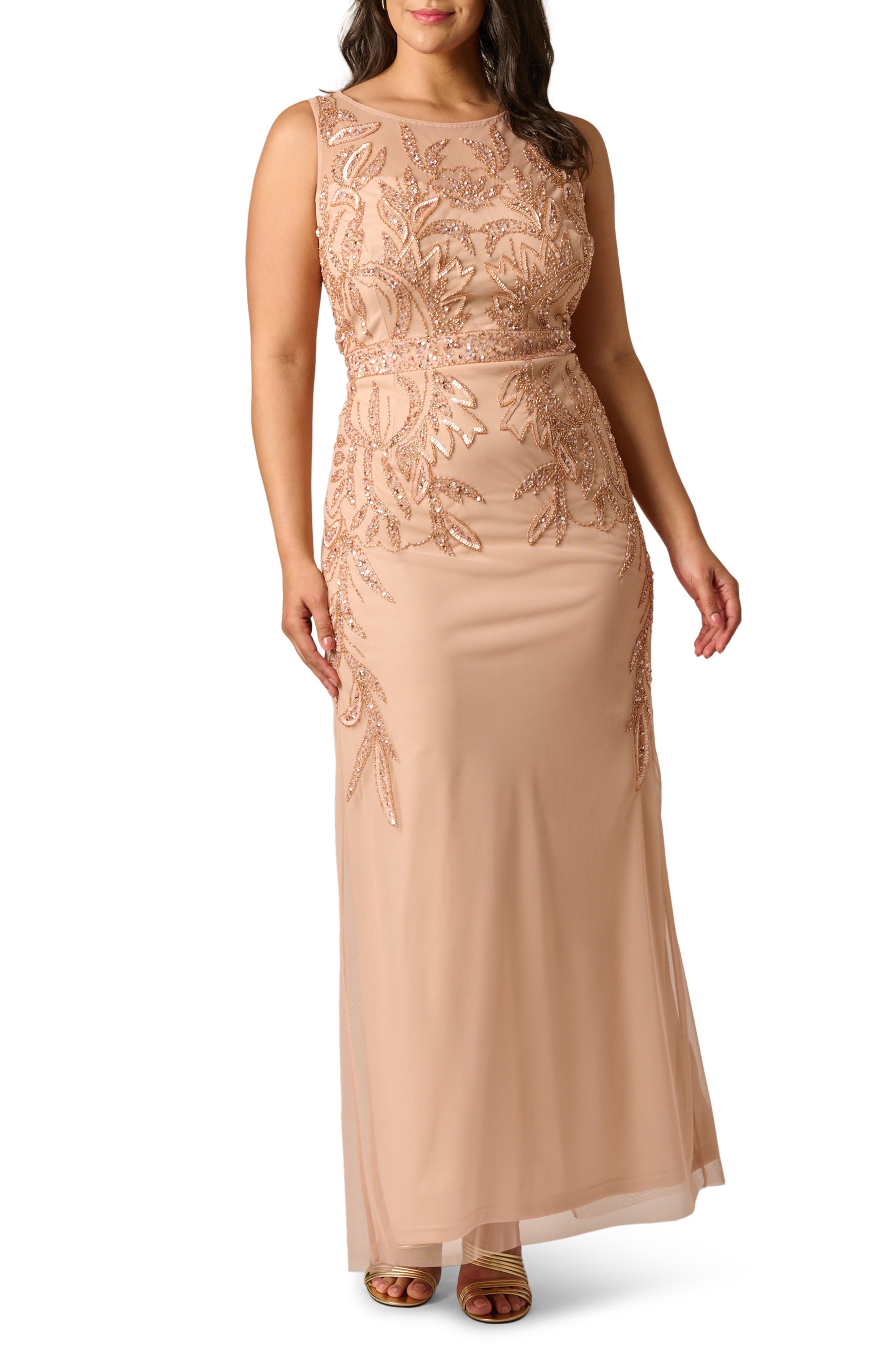 Bead Embellished Evening Gown - image 1