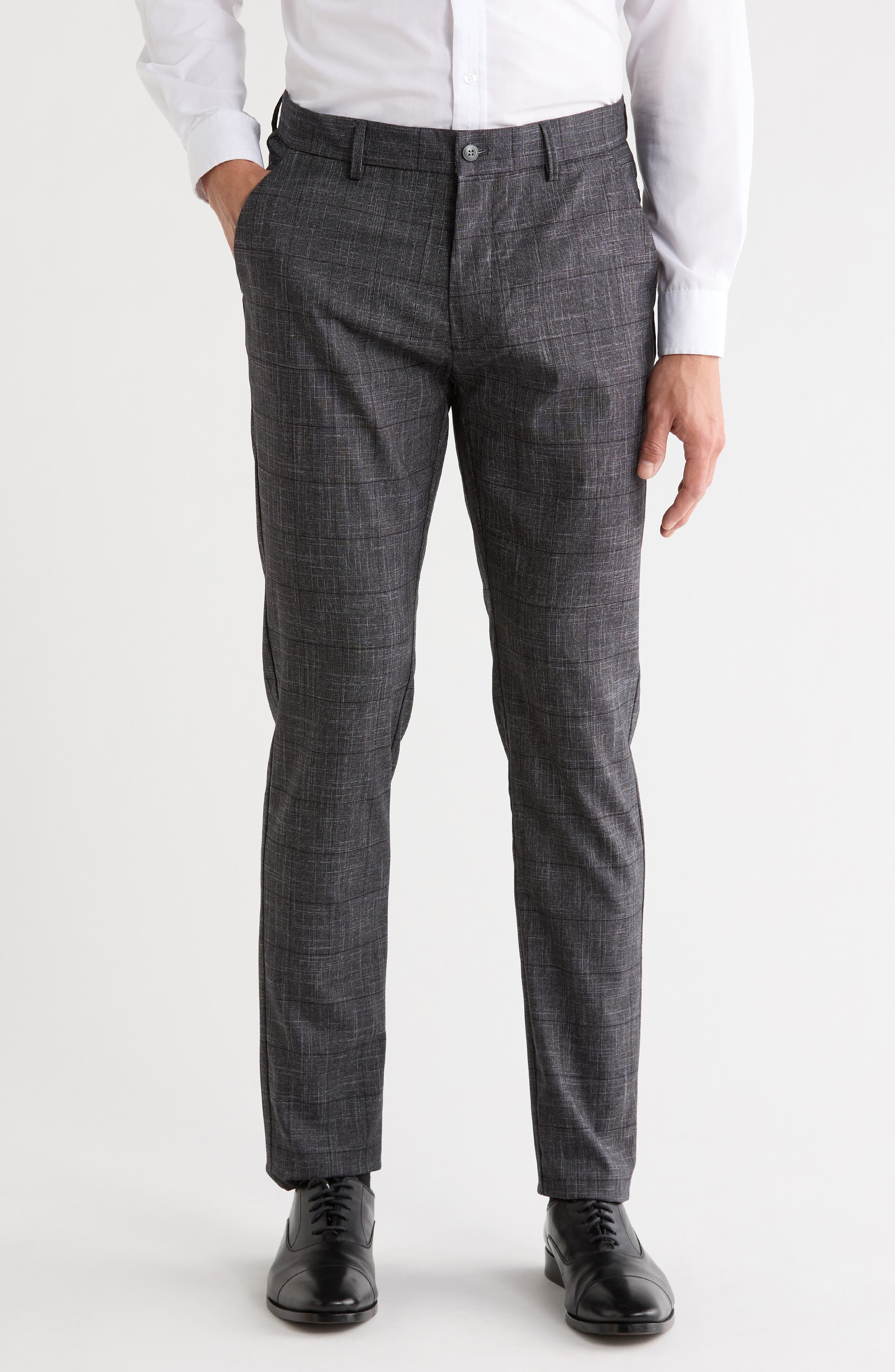 Plaid Straight Leg Trousers - image 1