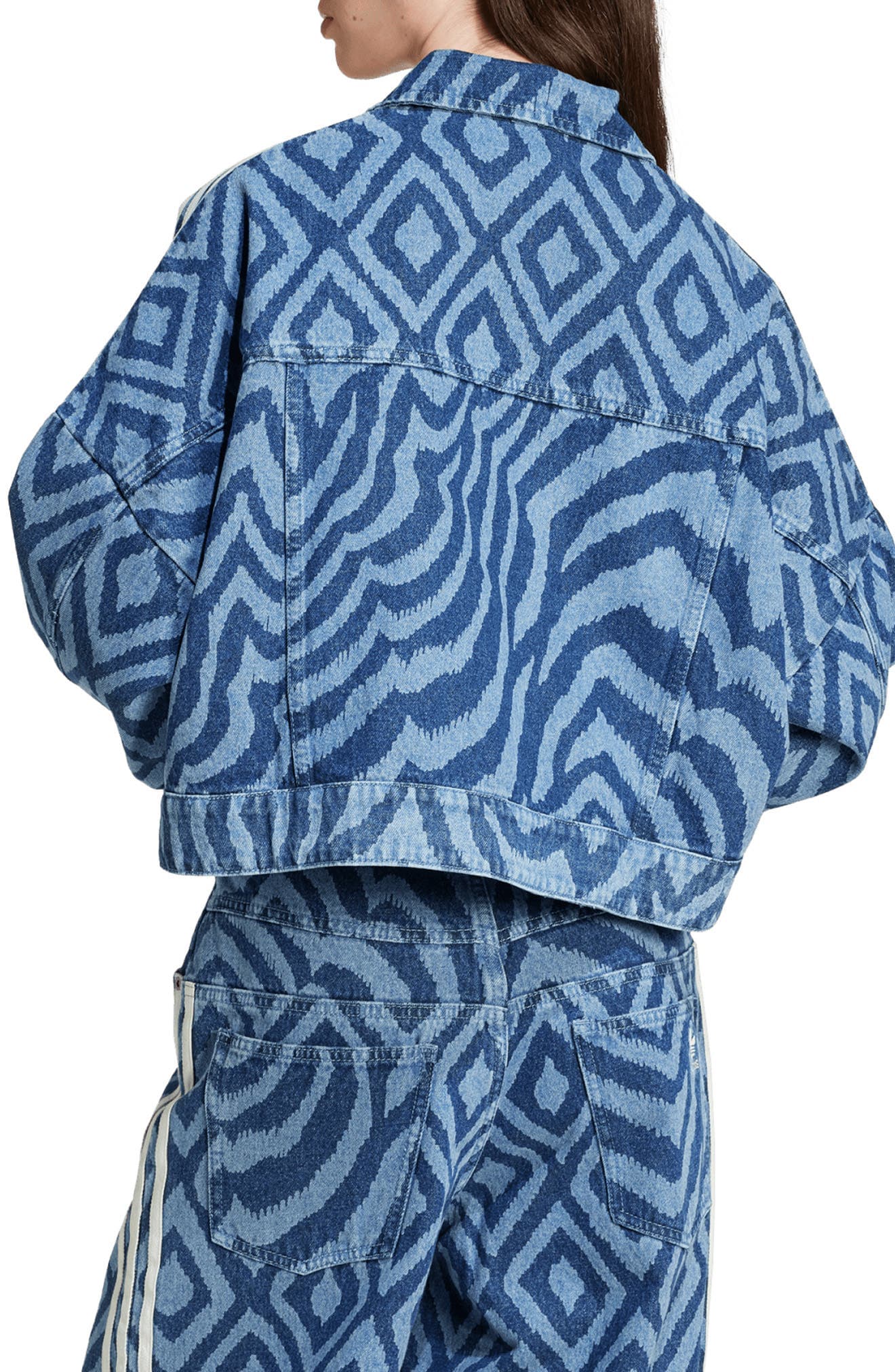 x FARM Rio Lifestyle Denim Track Jacket - image 2
