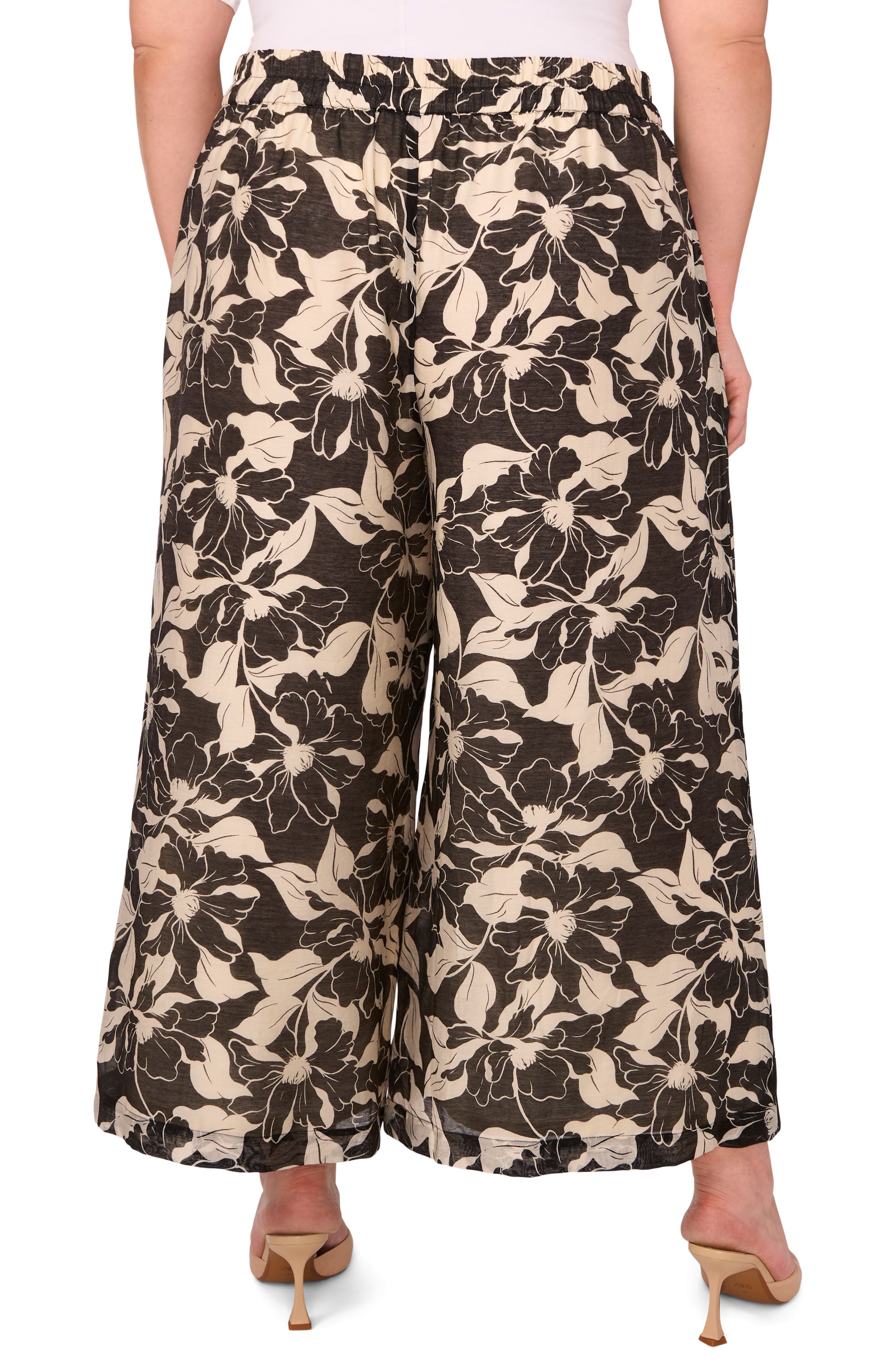 Floral Wide Leg Ankle Pants - image 2