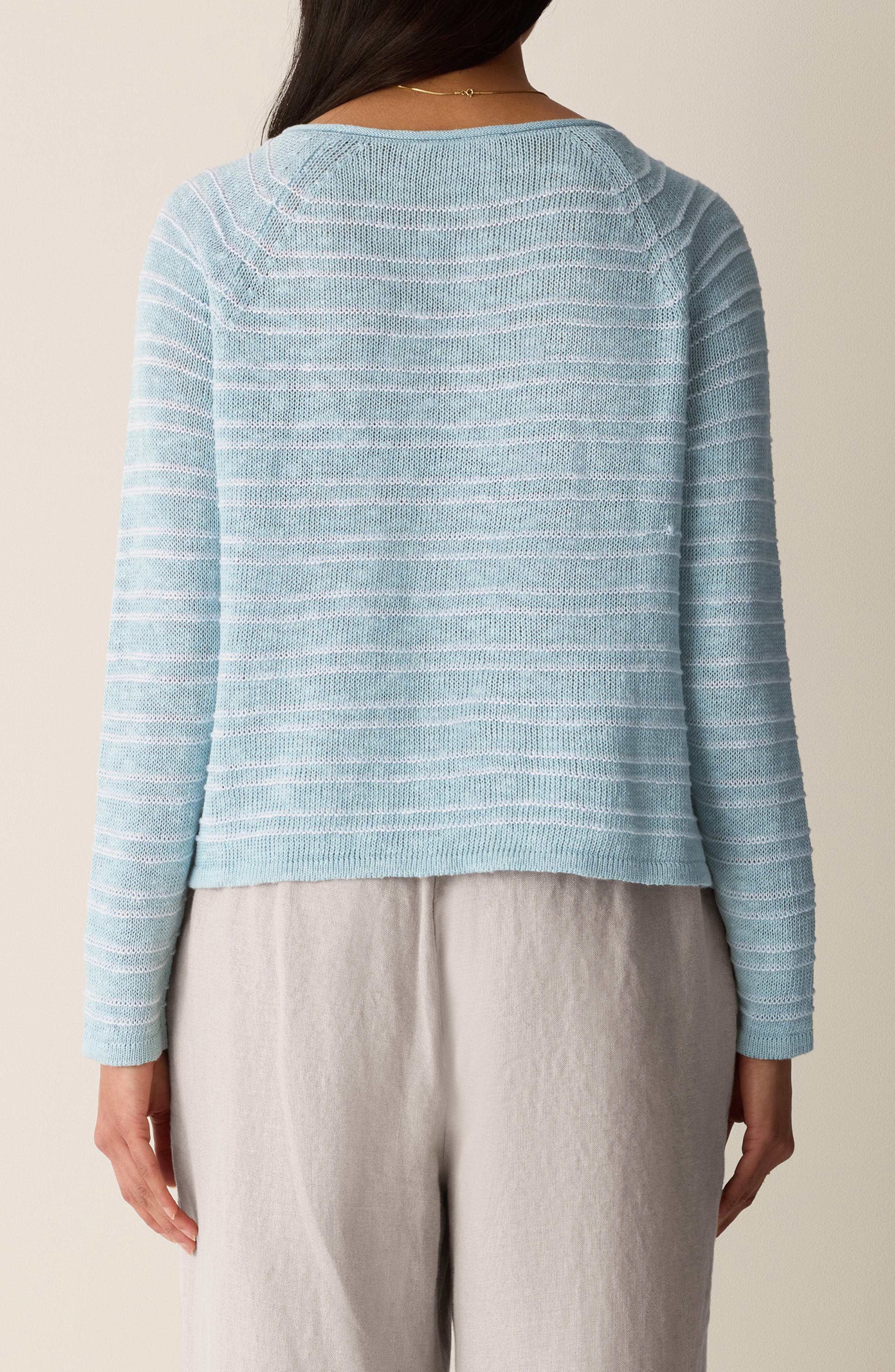 Bateau Neck Stripe Sweater - image 2