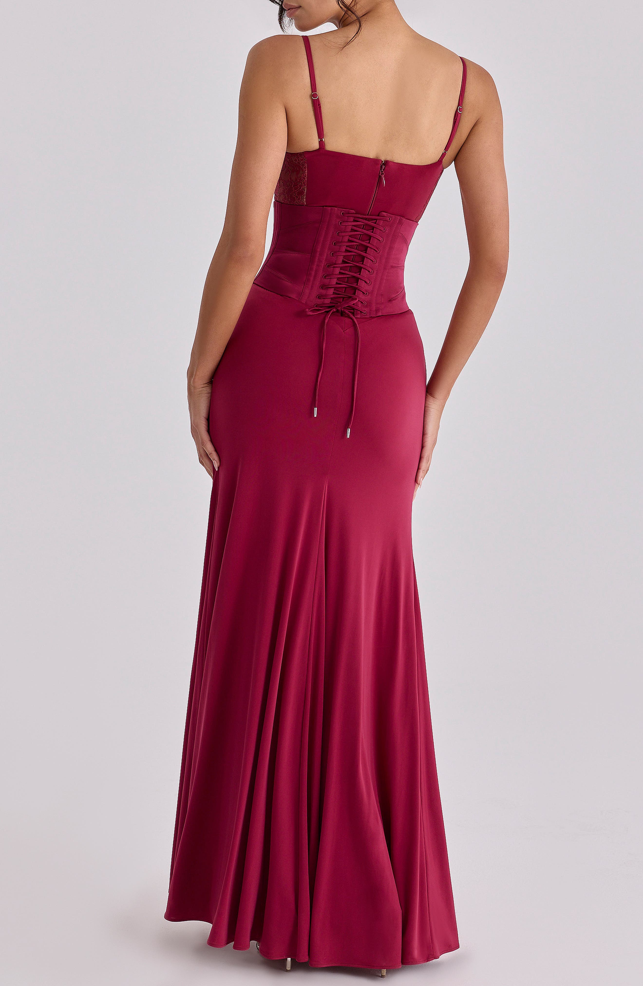 Sabrine Lace Trim Corset Gown - image 2